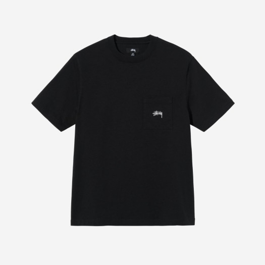 스투시 오버다이드 숏슬리브 포켓 티셔츠 제트 블랙