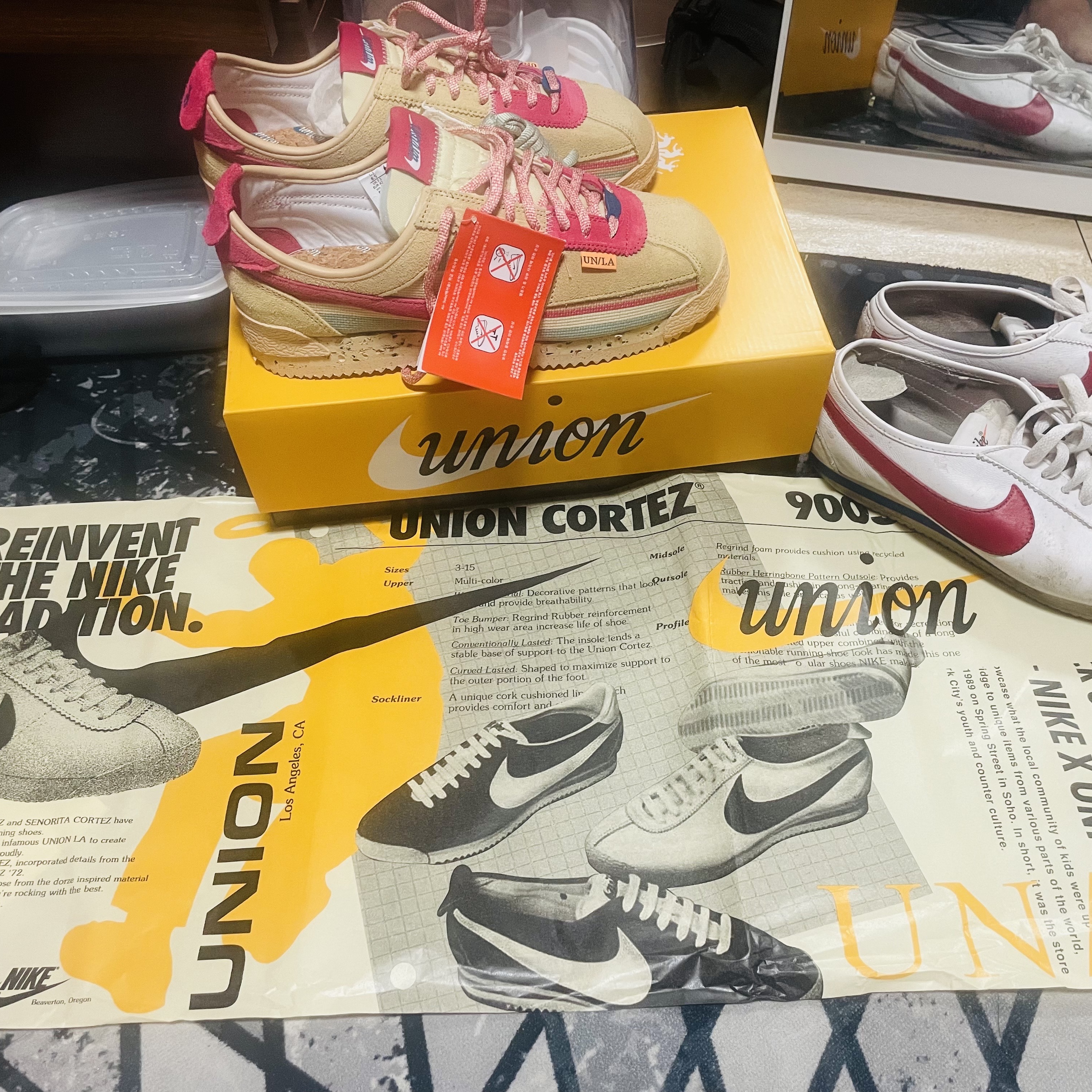 Nike x Union Cortez SP Sesame 착용 스타일 - 1