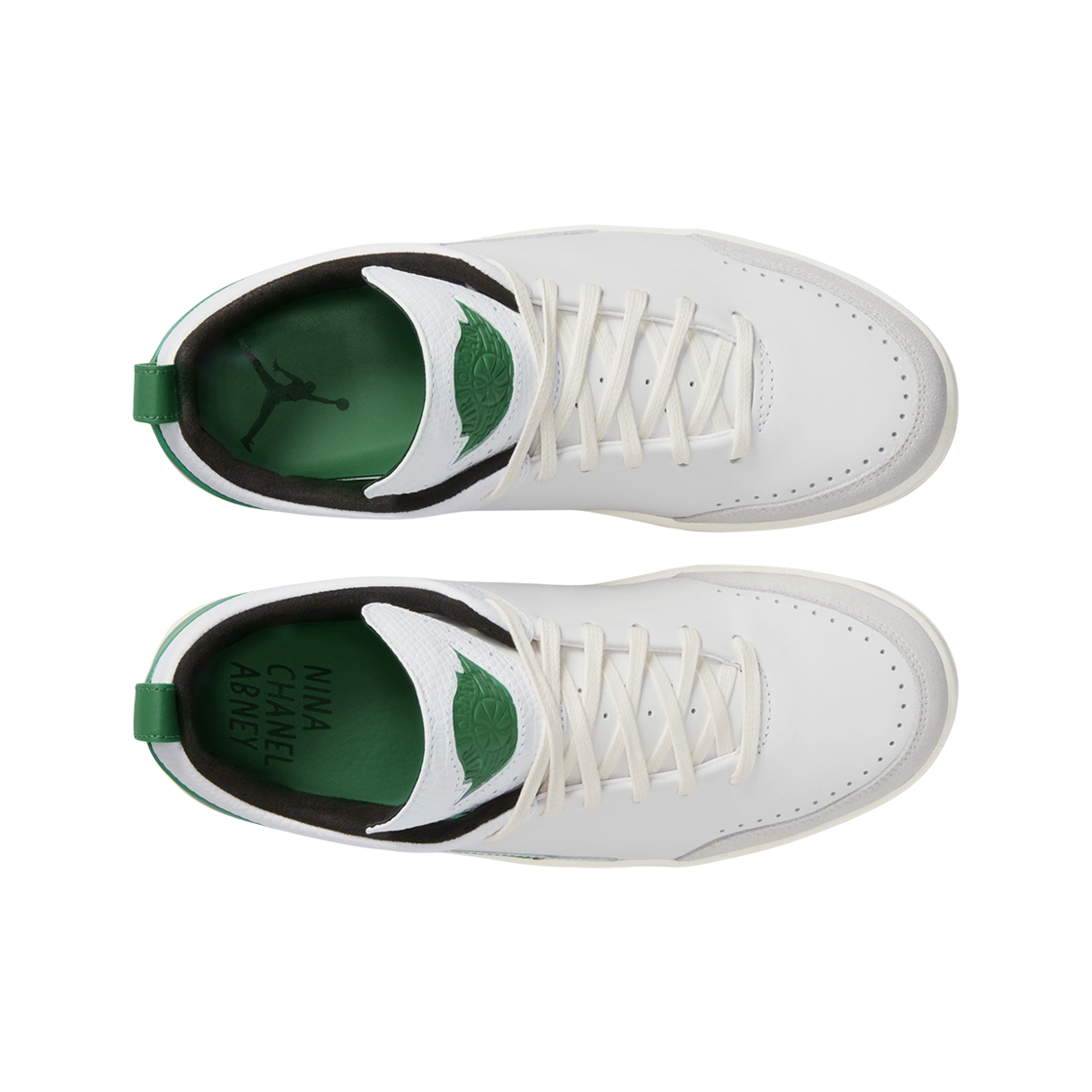 (W) 조던 2 x 니나 샤넬 애브니 레트로 로우 SE 화이트 앤 말라카이트((W) Jordan 2 x Nina Chanel Abney Retro Low SE White and Malachite) - 2