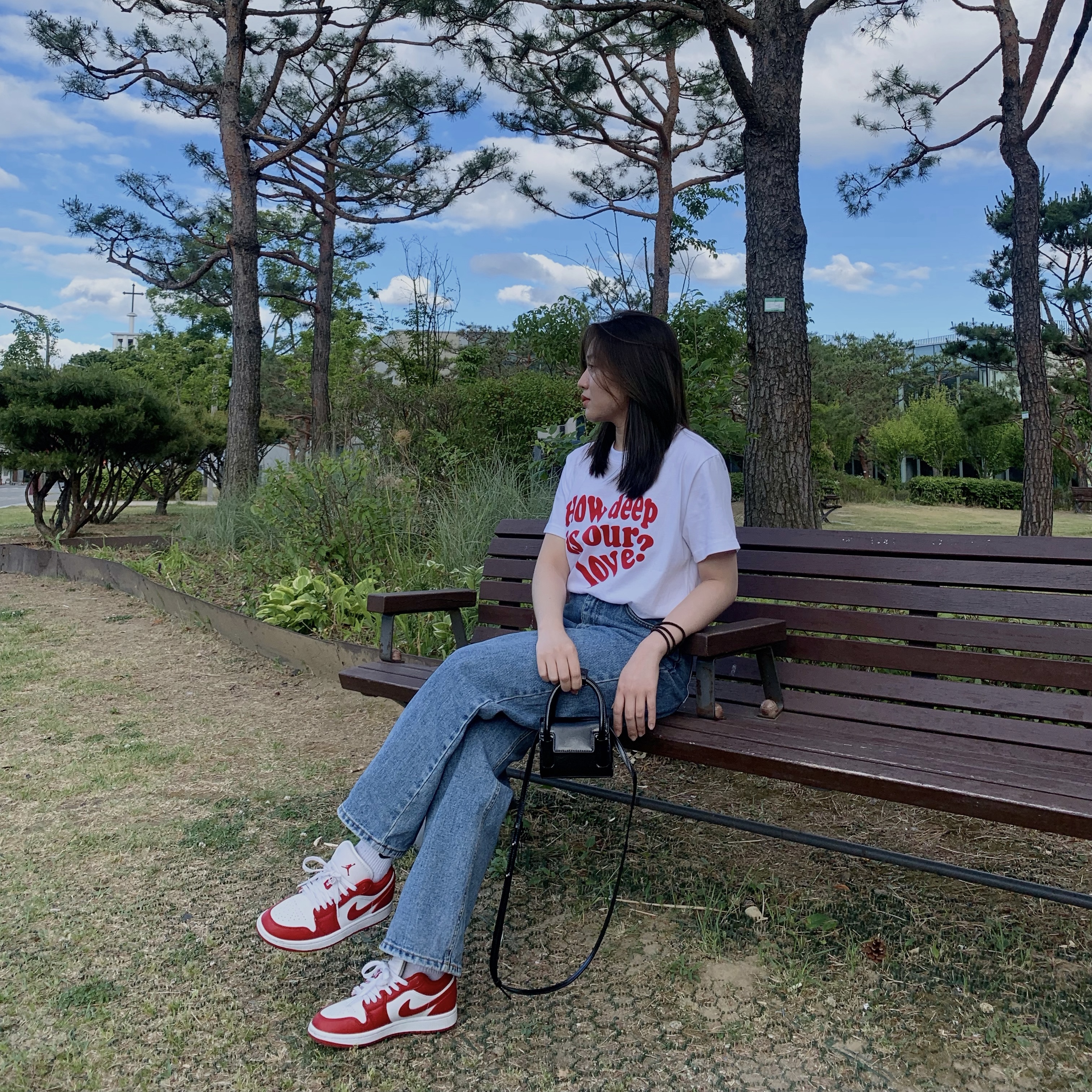 Jordan 1 Low Gym Red White 착용 스타일