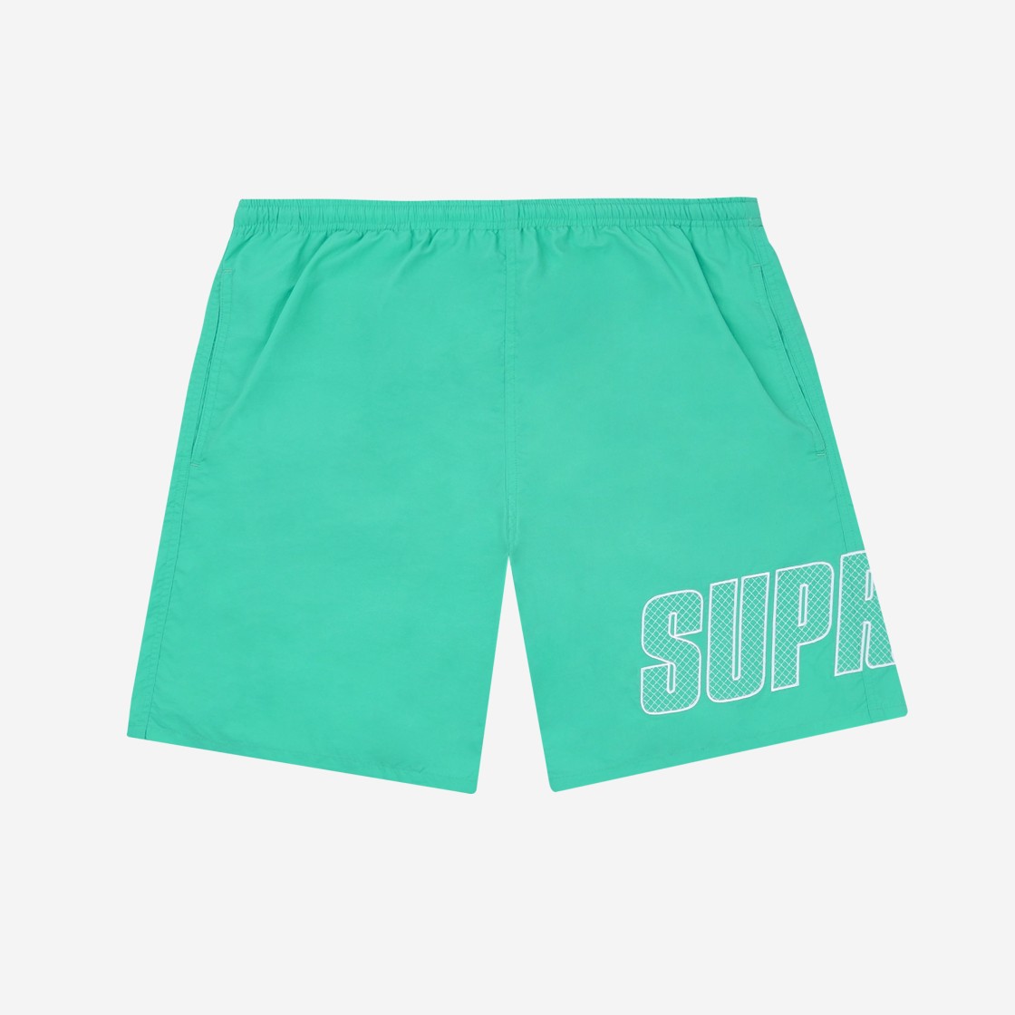 Supreme Logo Applique Water Shorts Mint - 19SS 상세 이미지 1