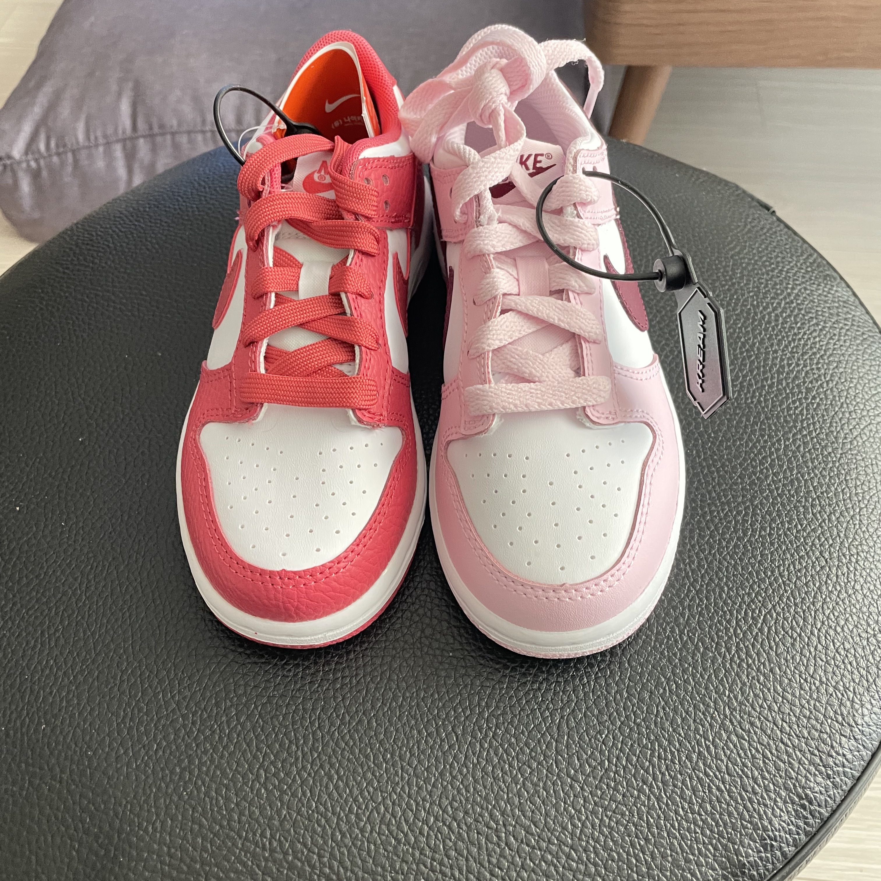 (GS) Nike Dunk Low Pink Foam, (W) Nike Dunk Low Archeo Pink 착용 스타일 - 3