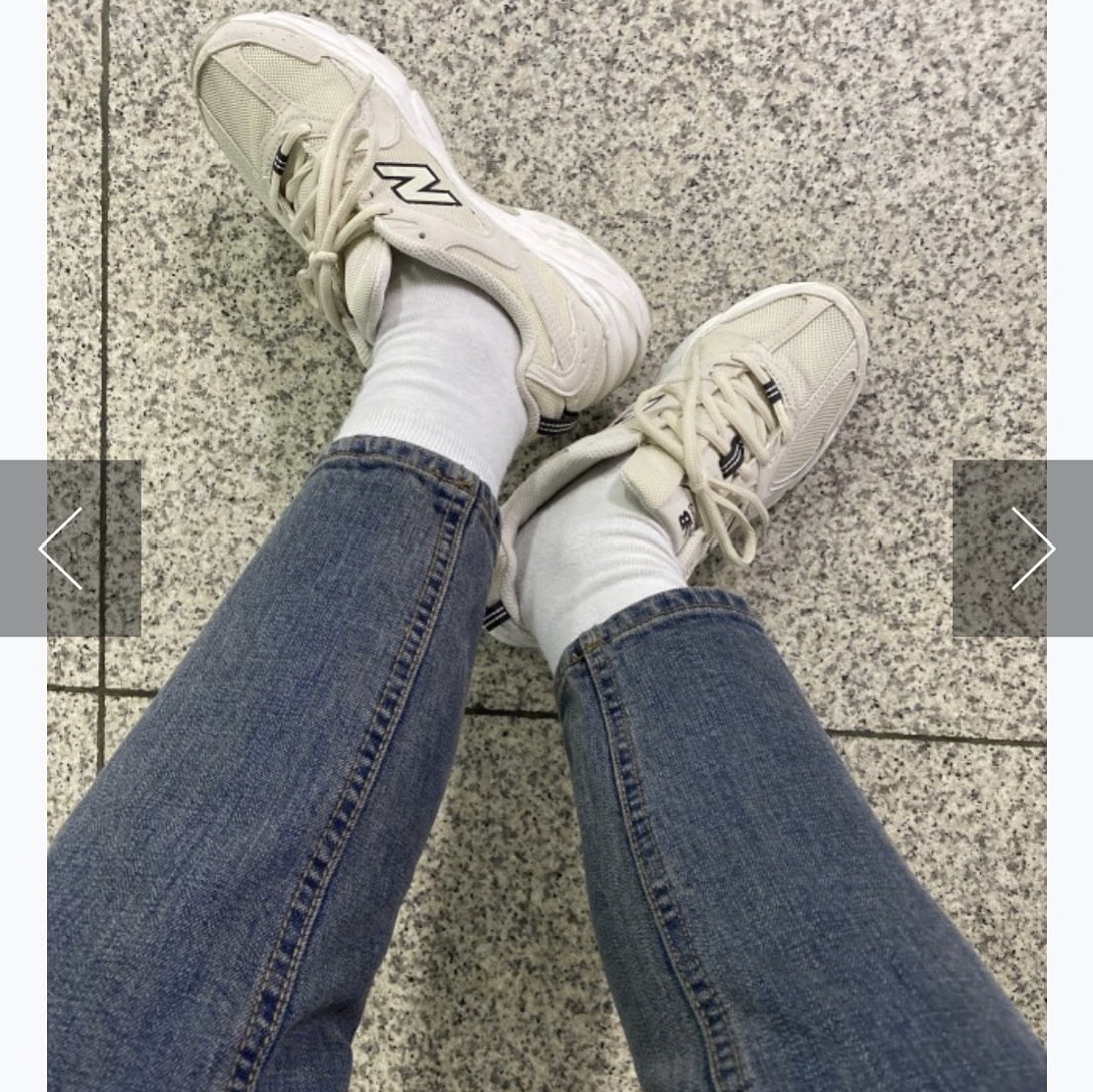 New Balance 530 Ivory 착용 스타일