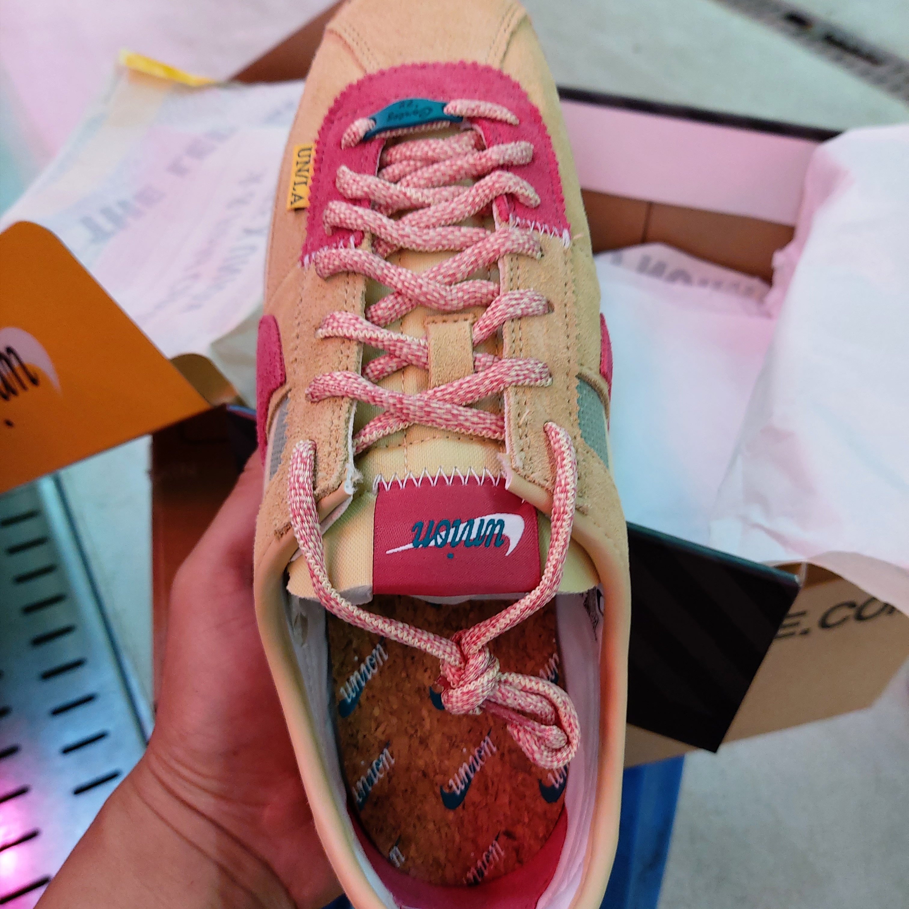 Nike x Union Cortez SP Sesame 착용 스타일 - 4