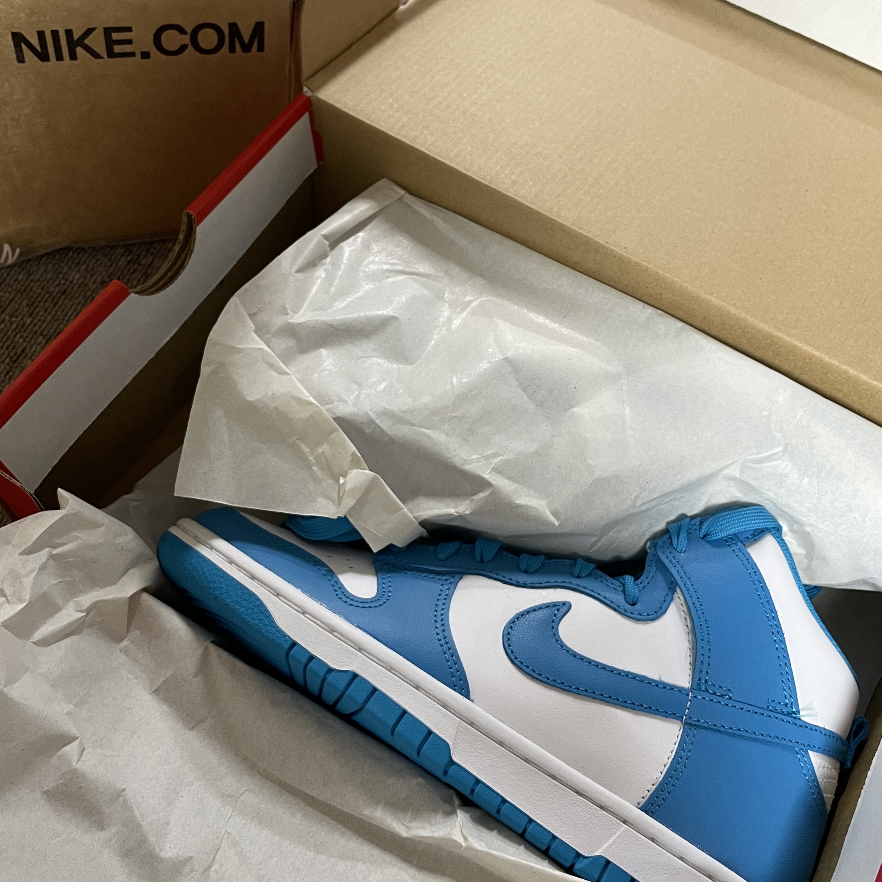 Nike Dunk High Retro Championship Blue 착용 스타일