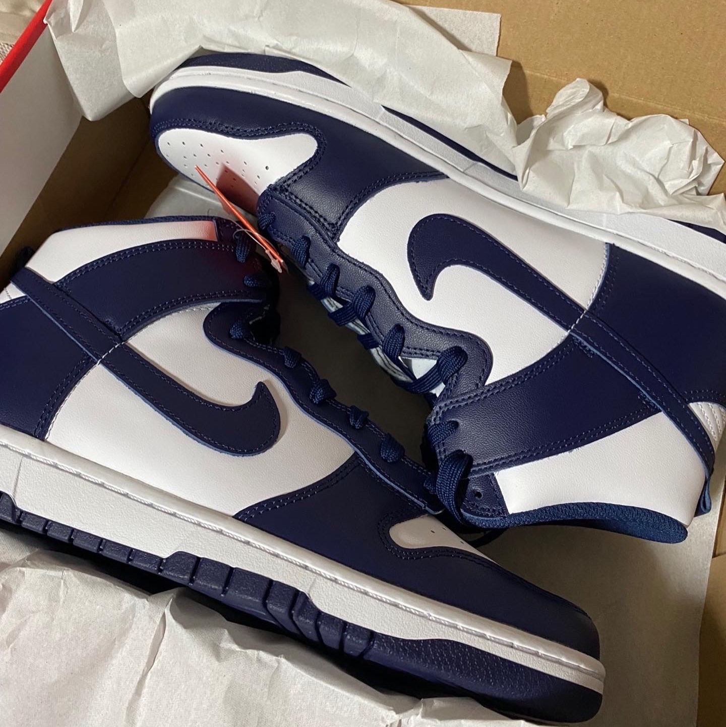 Nike Dunk High Retro Championship Navy 착용 스타일