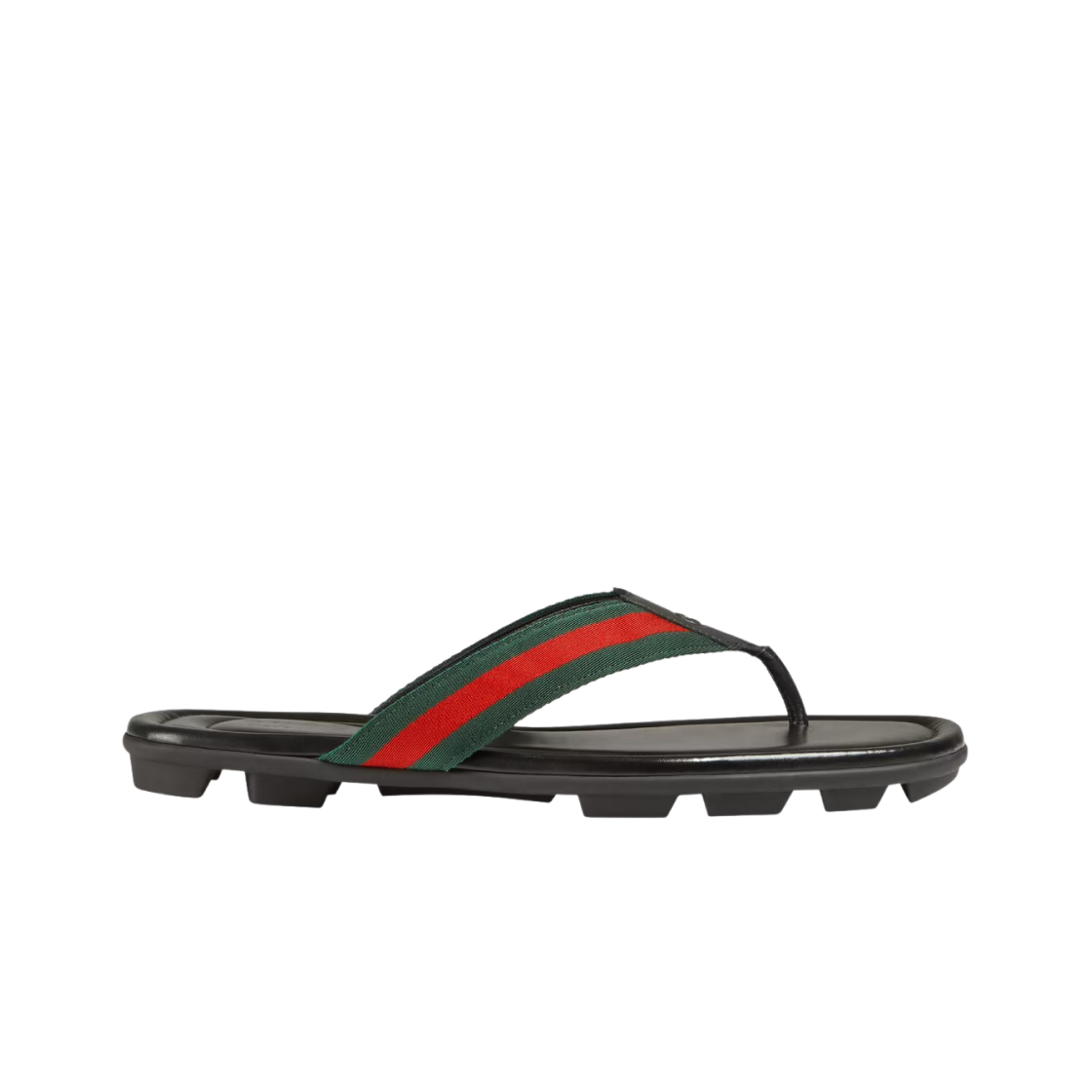 구찌 웹 레더 통 샌들 블랙(Gucci Web and Leather Thong Sandal Black)