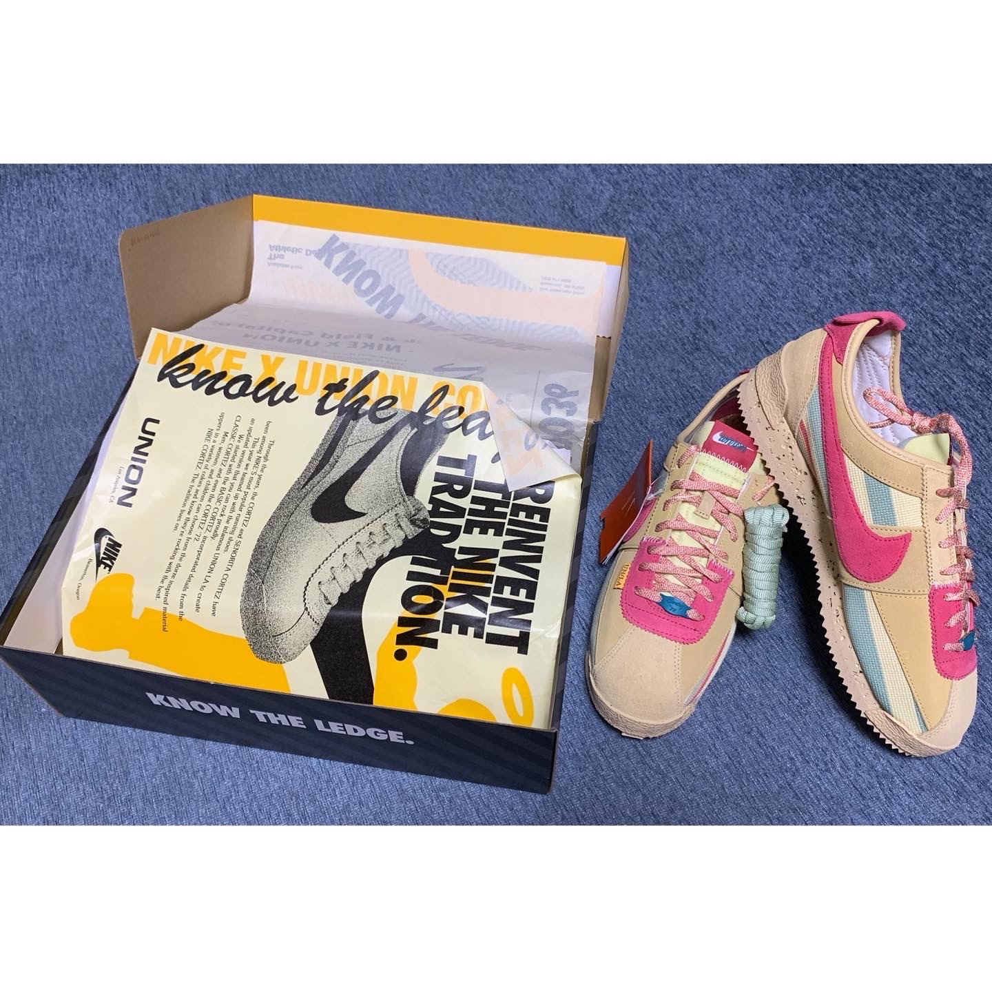 Nike x Union Cortez SP Sesame 착용 스타일 - 2