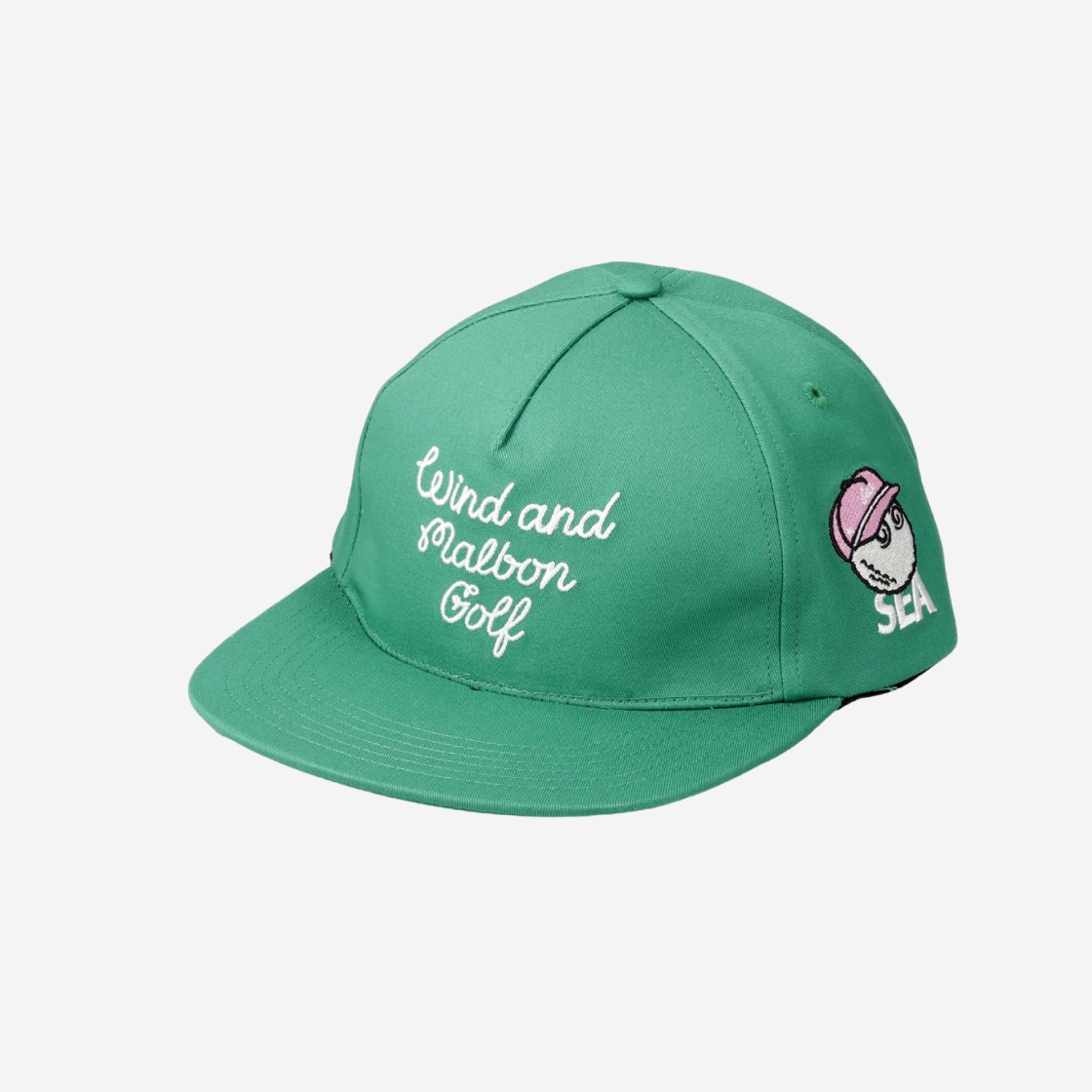 Malbon Golf x Wind and Sea Snapback Hat Green 상세 이미지 1