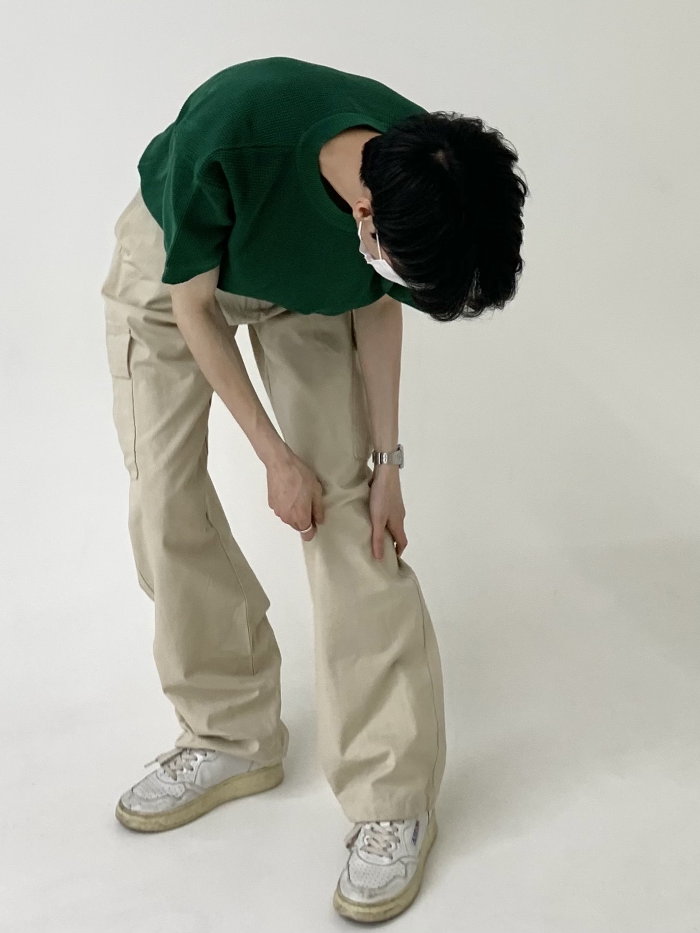 Autry Medalist Low Leather Sneakers White, (W) Autry Medalist Low Leather Sneakers White 착용 스타일 - 1