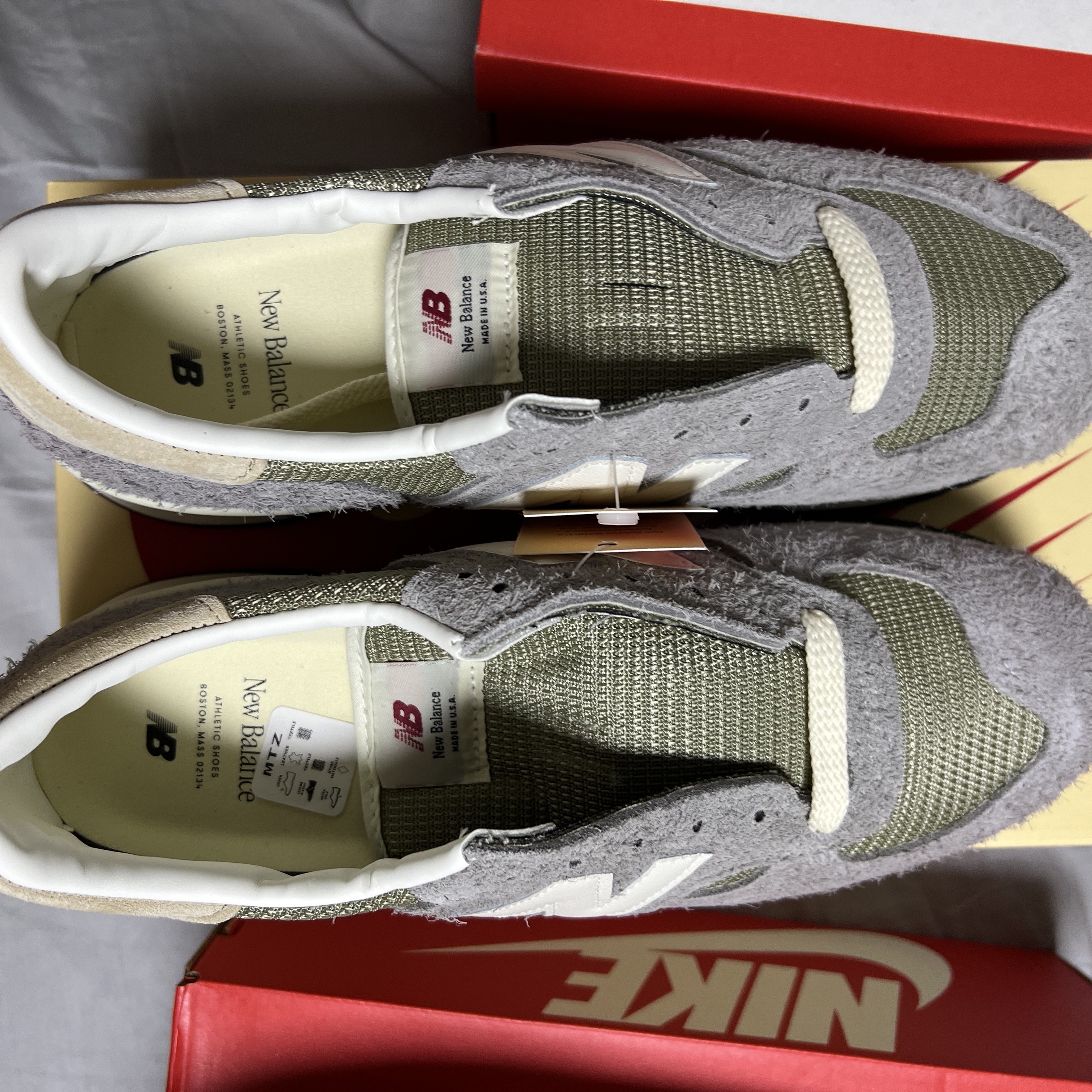 New Balance 990v1 Made in USA Marblehead Incense 착용 스타일 - 1