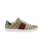 (W) Gucci Ace GG Sneakers with Bees Beige Ebony