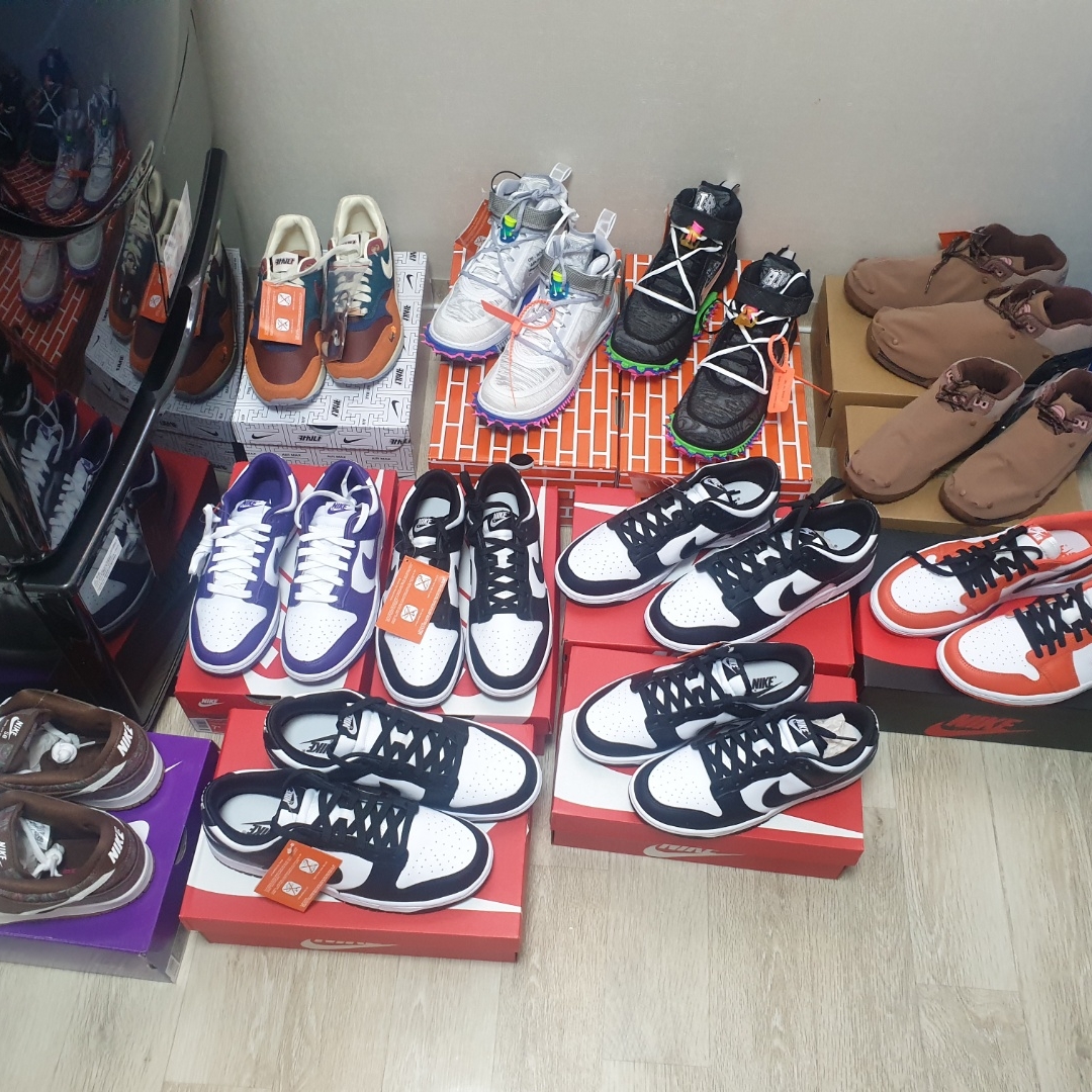 Nike x Kasina Air Max 1 SP Won-Ang Orange, Nike x Off-White Air Force 1 Mid SP White 착용 스타일 - 5