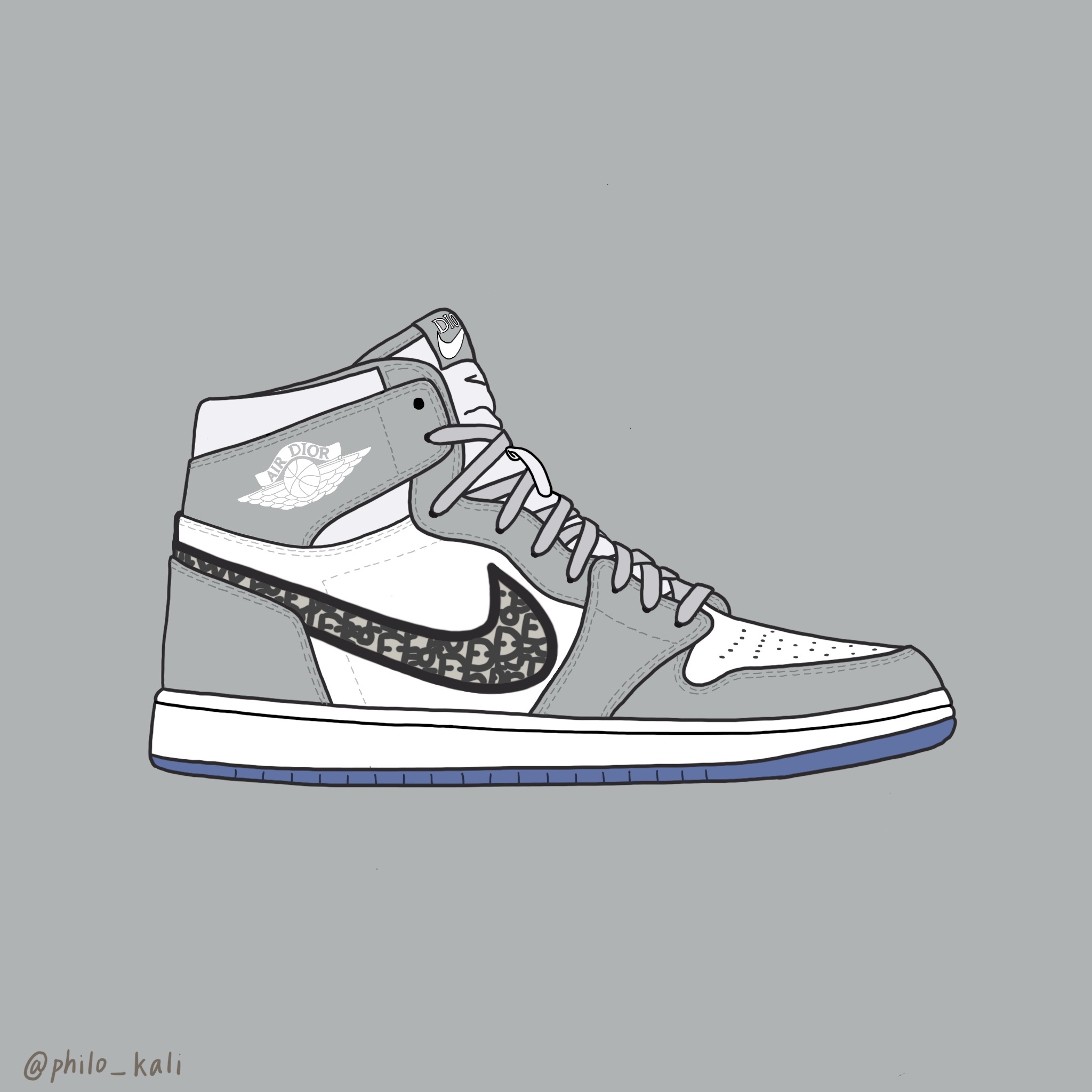 Jordan 1 x Dior High OG 착용 스타일