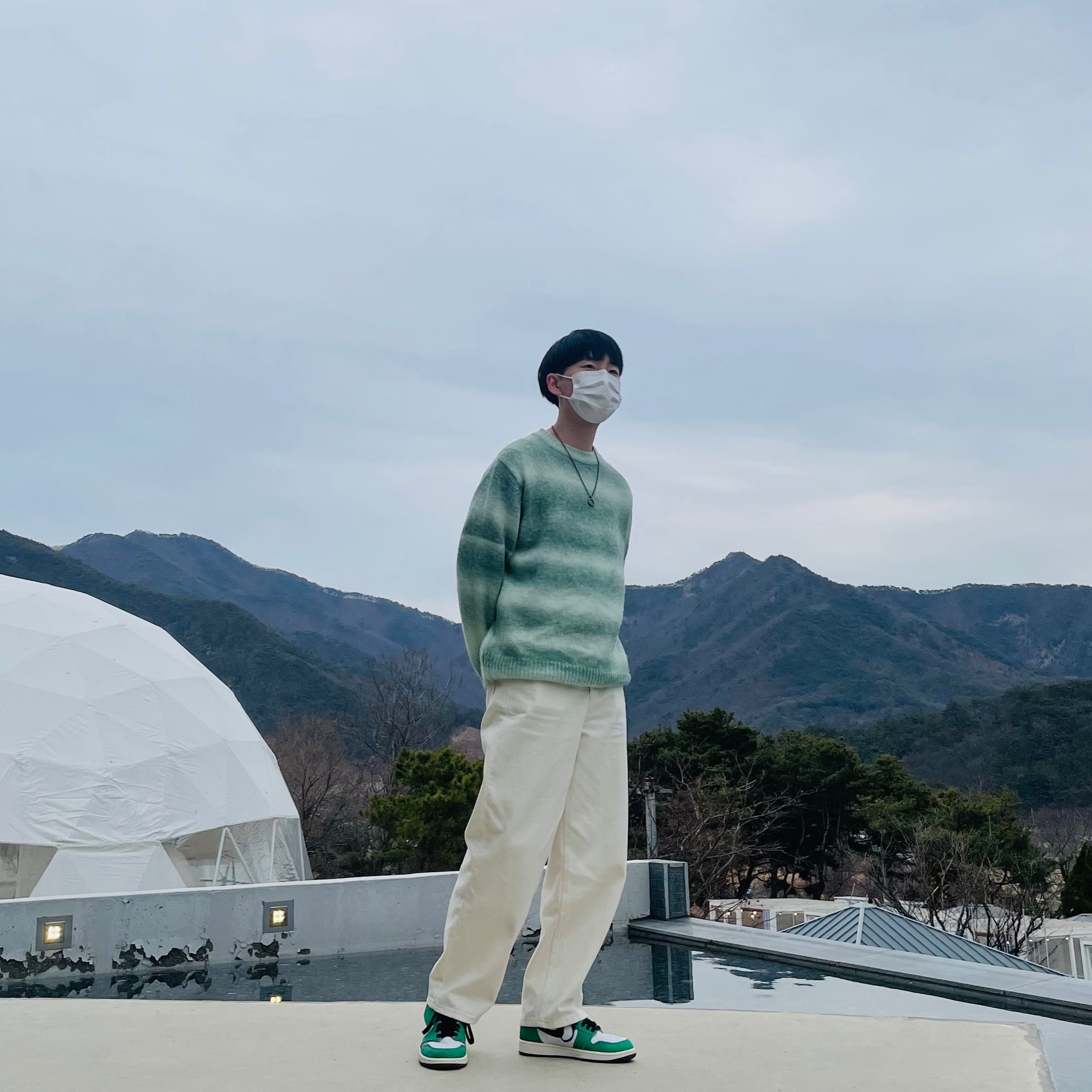 (W) Jordan 1 Retro High OG Lucky Green 착용 스타일
