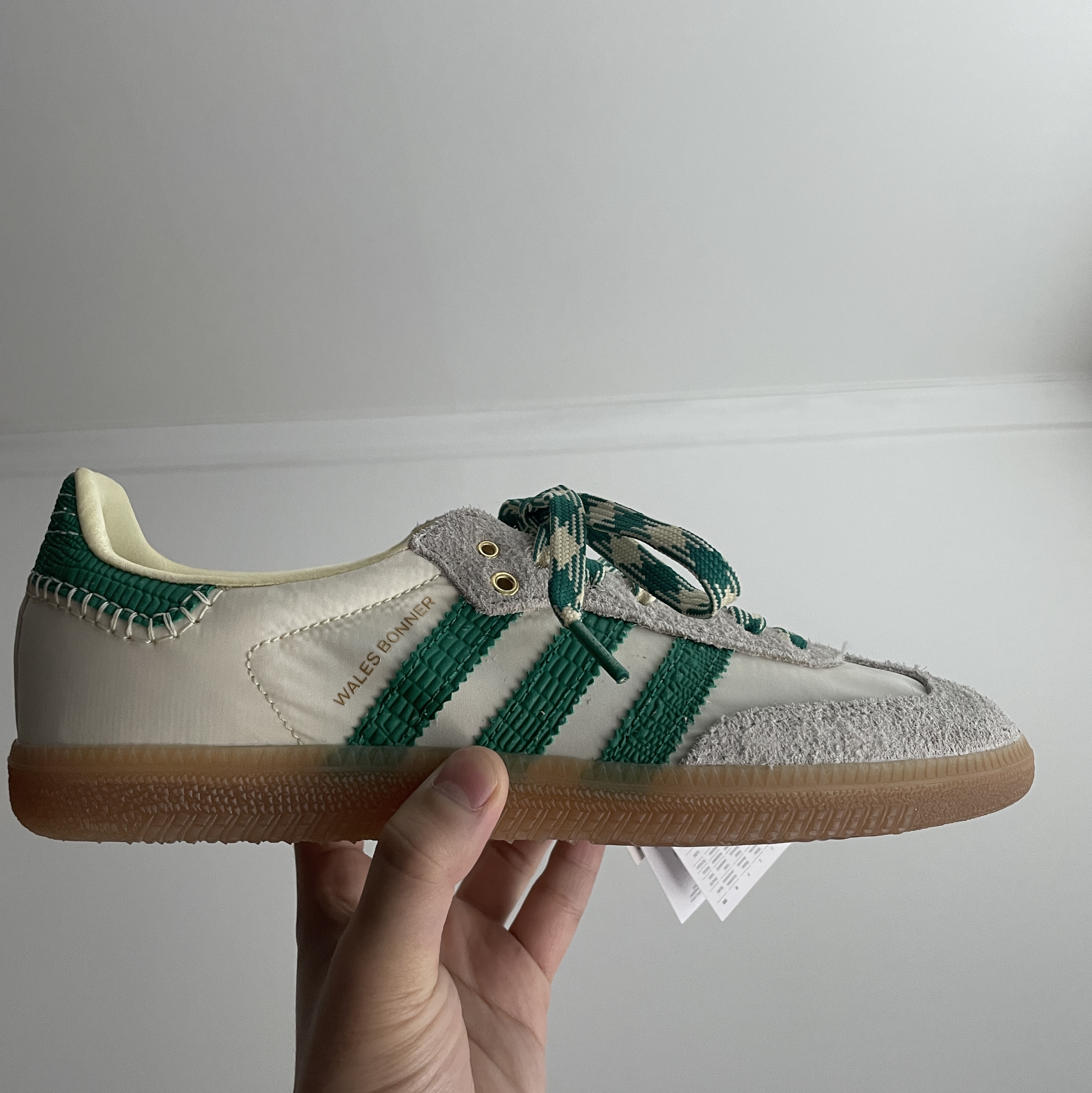 Adidas x Wales Bonner Samba Cream Green 착용 스타일