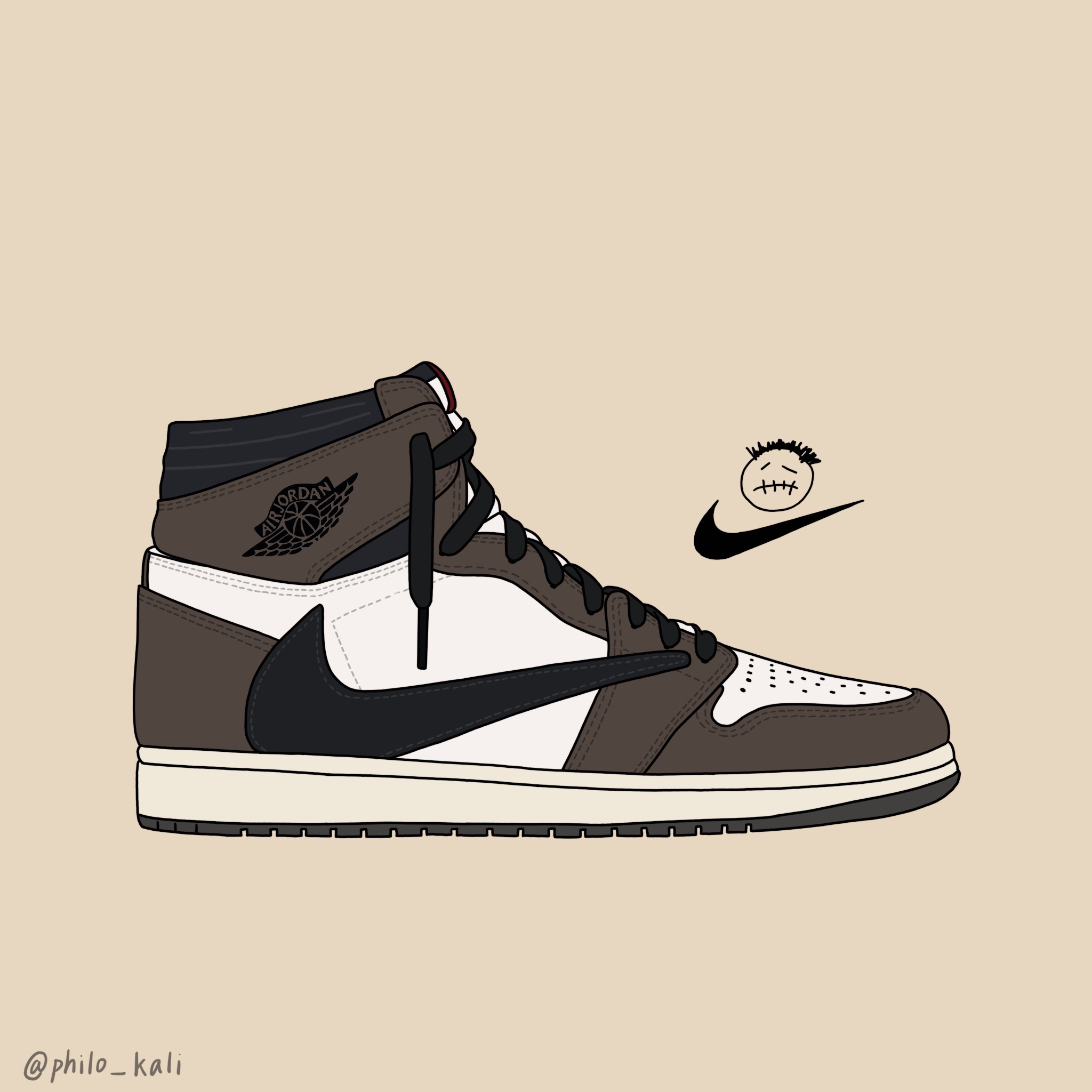 Jordan 1 x Travis Scott Retro High OG SP Mocha 착용 스타일