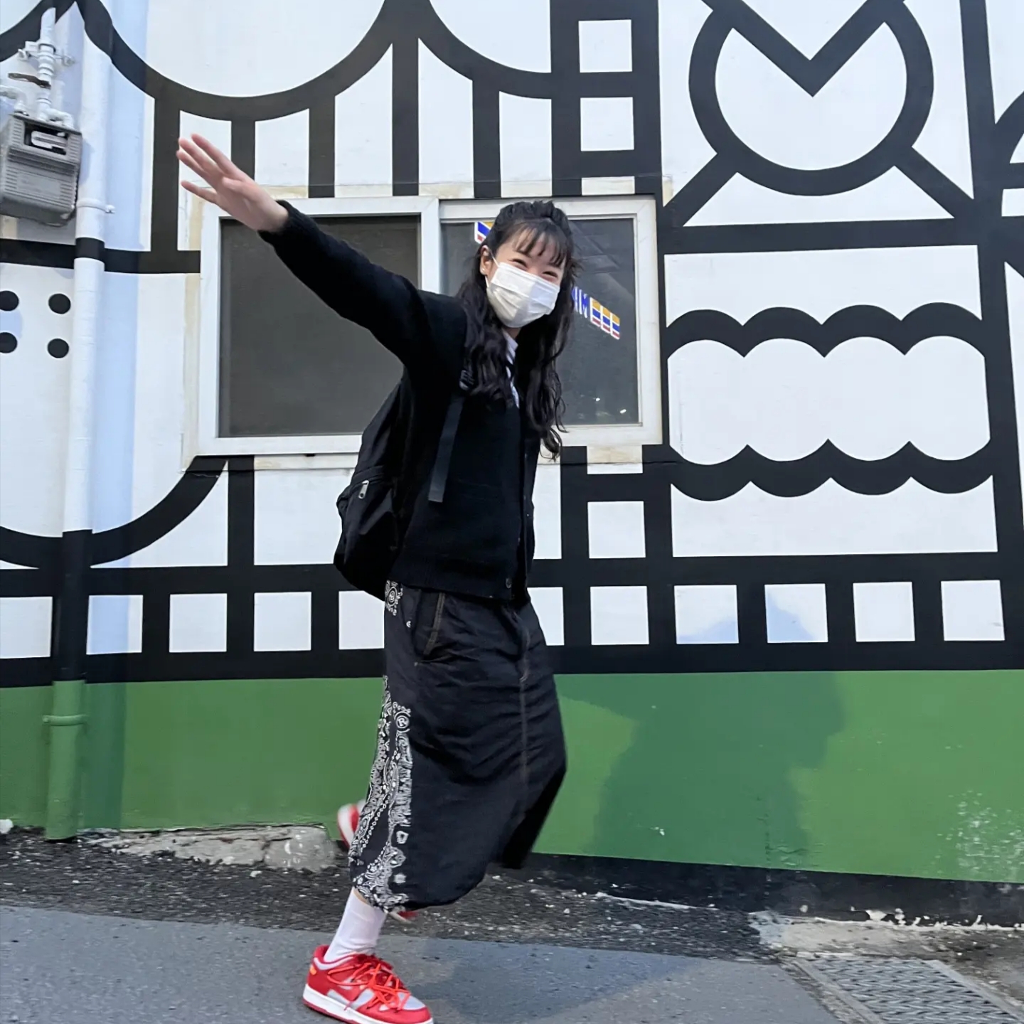 Nike x Off-White Dunk Low University Red 착용 스타일 - 1