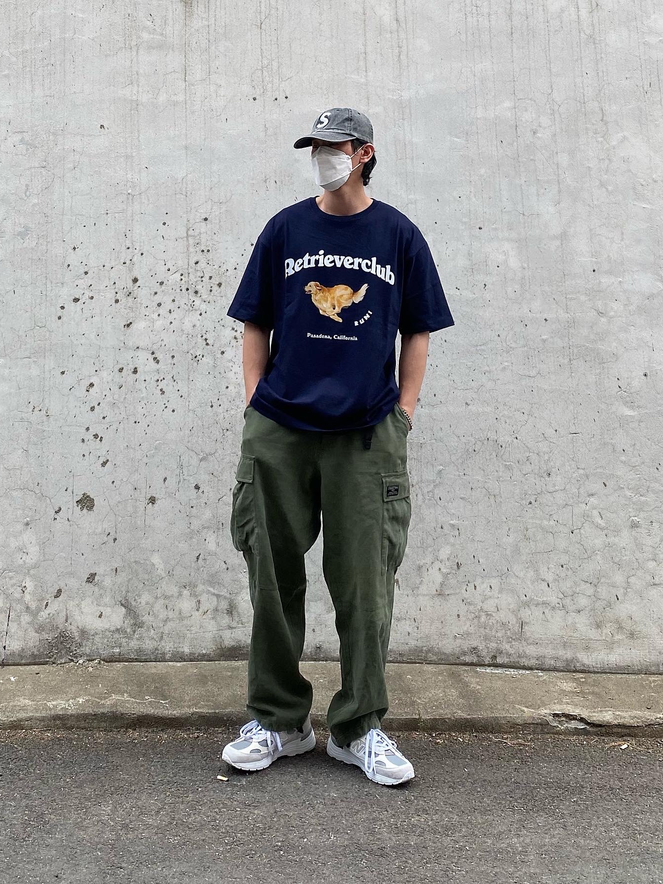 New Balance 992 Made in USA White Silver, Supreme Pigment Print S Logo 6-Panel Black - 20SS 착용 스타일 - 1