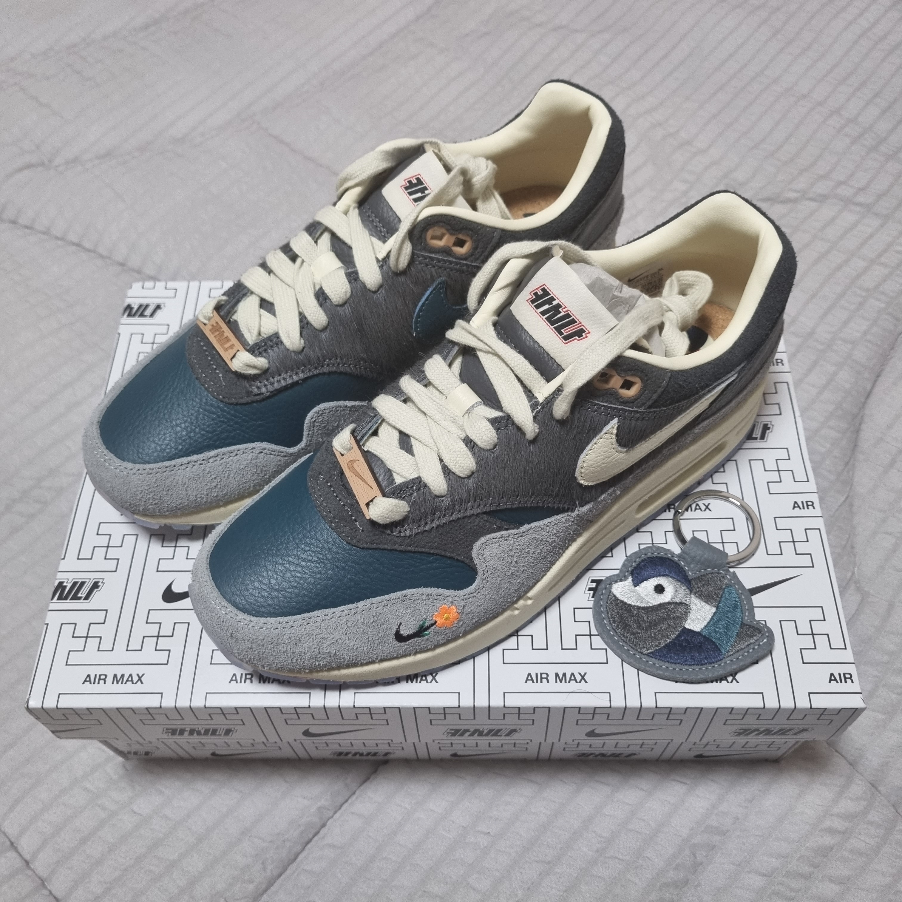 Nike x Kasina Air Max 1 SP Won-Ang Particle Grey 착용 스타일