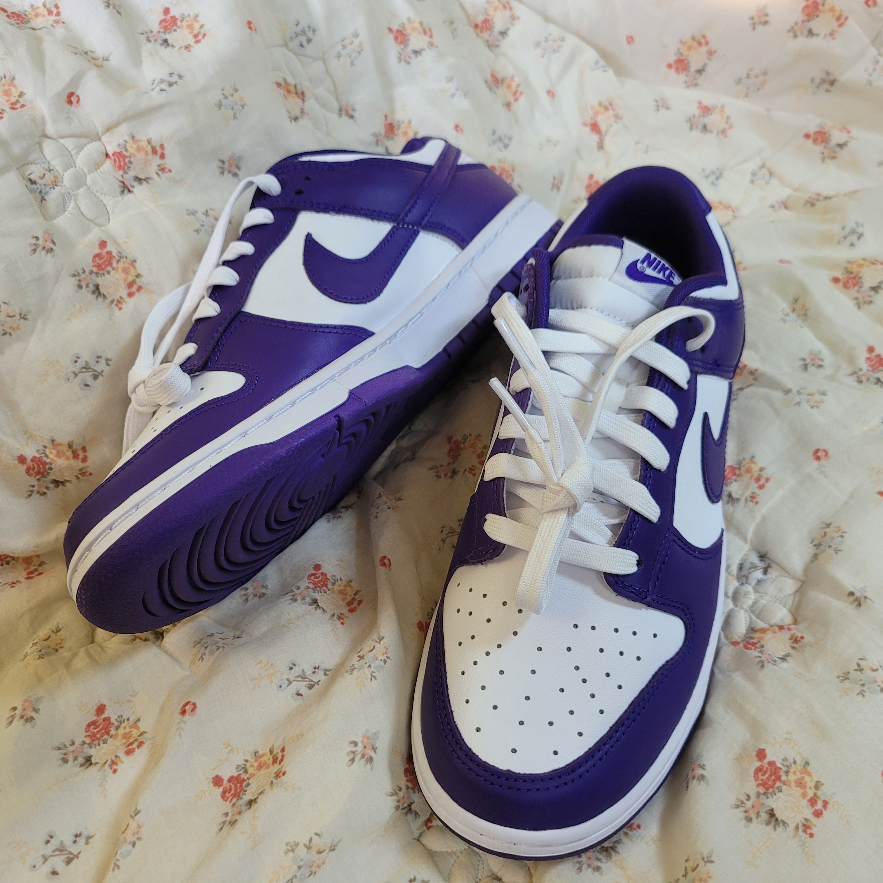 Nike Dunk Low Retro Championship Court Purple 착용 스타일