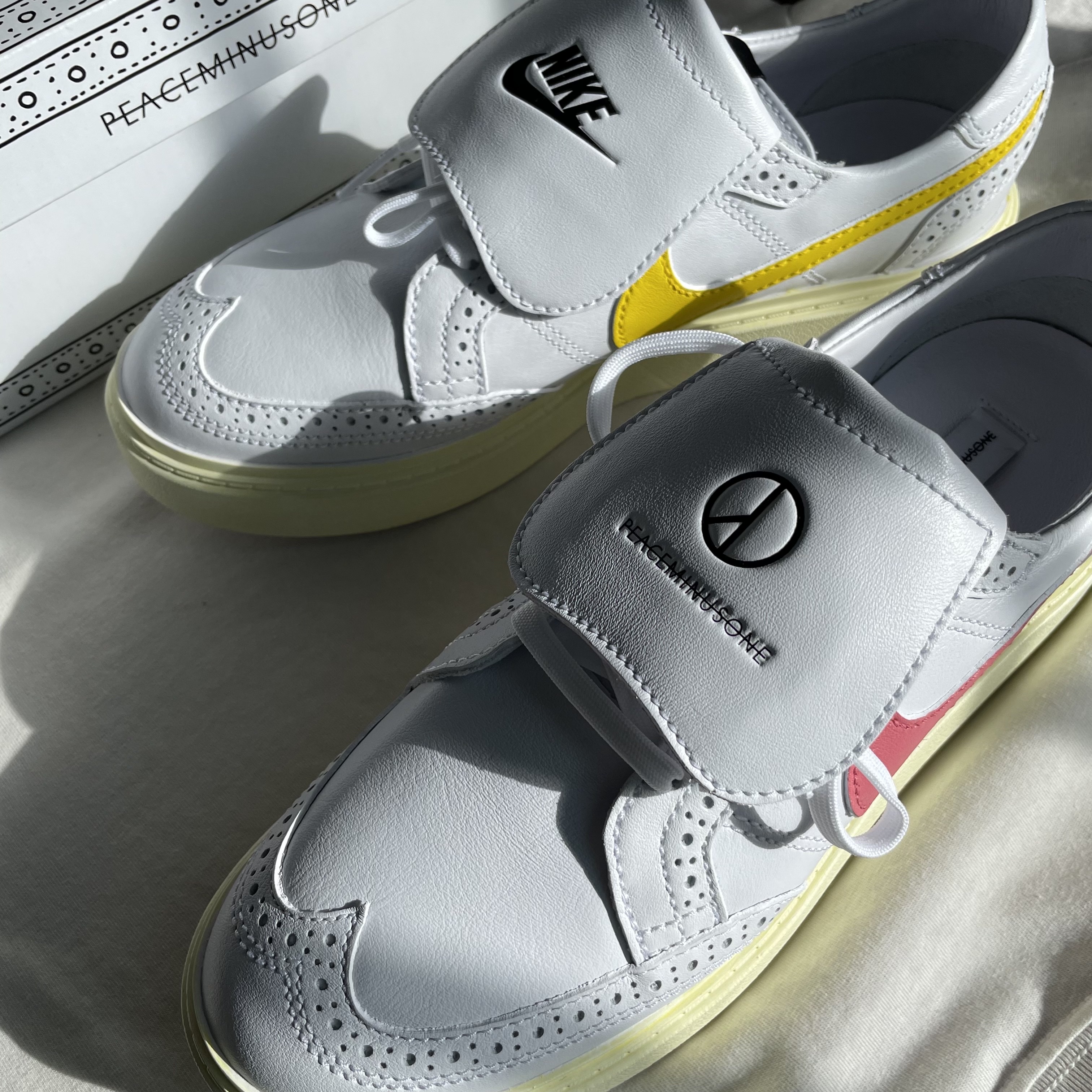 Nike x Peaceminusone Kwondo1 White 착용 스타일 - 1