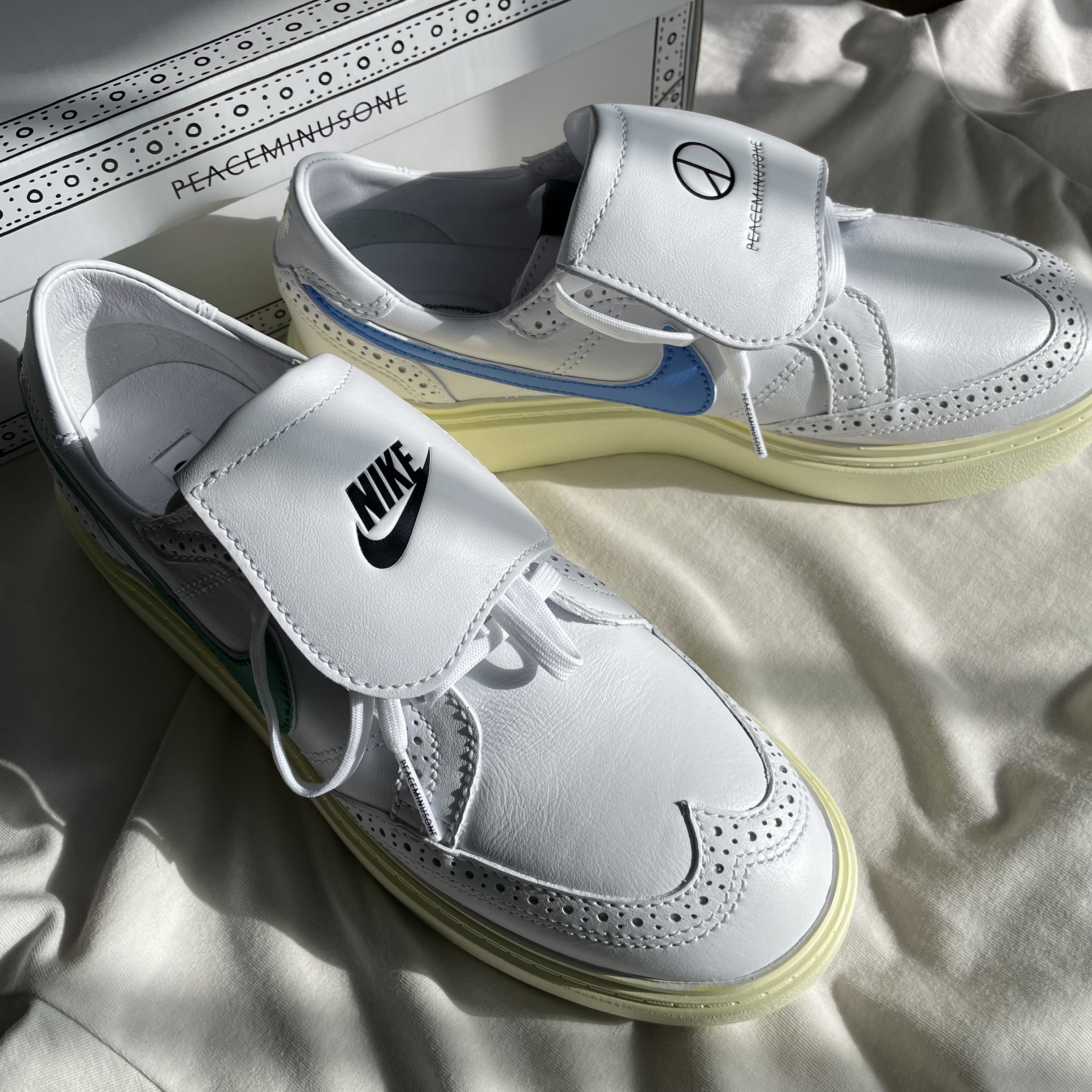 Nike x Peaceminusone Kwondo1 White 착용 스타일 - 2