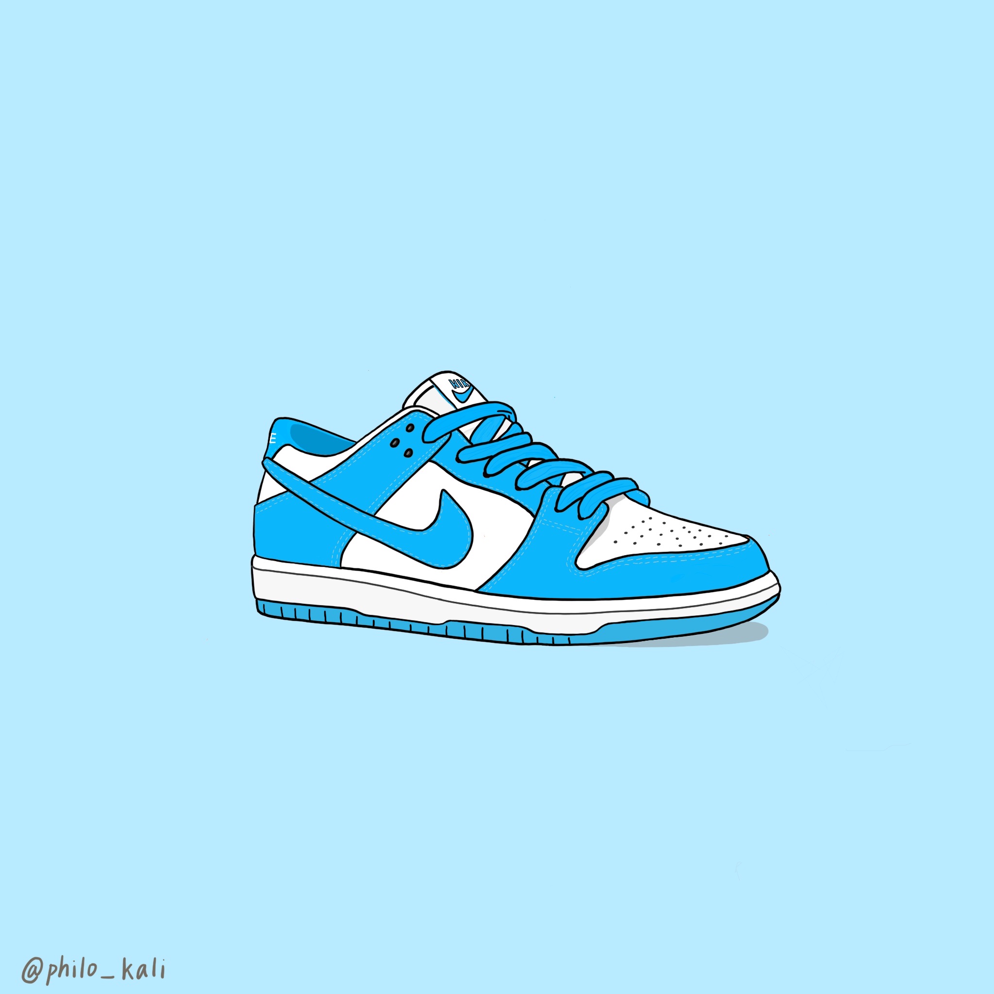 Nike Dunk Low Retro University Blue 착용 스타일