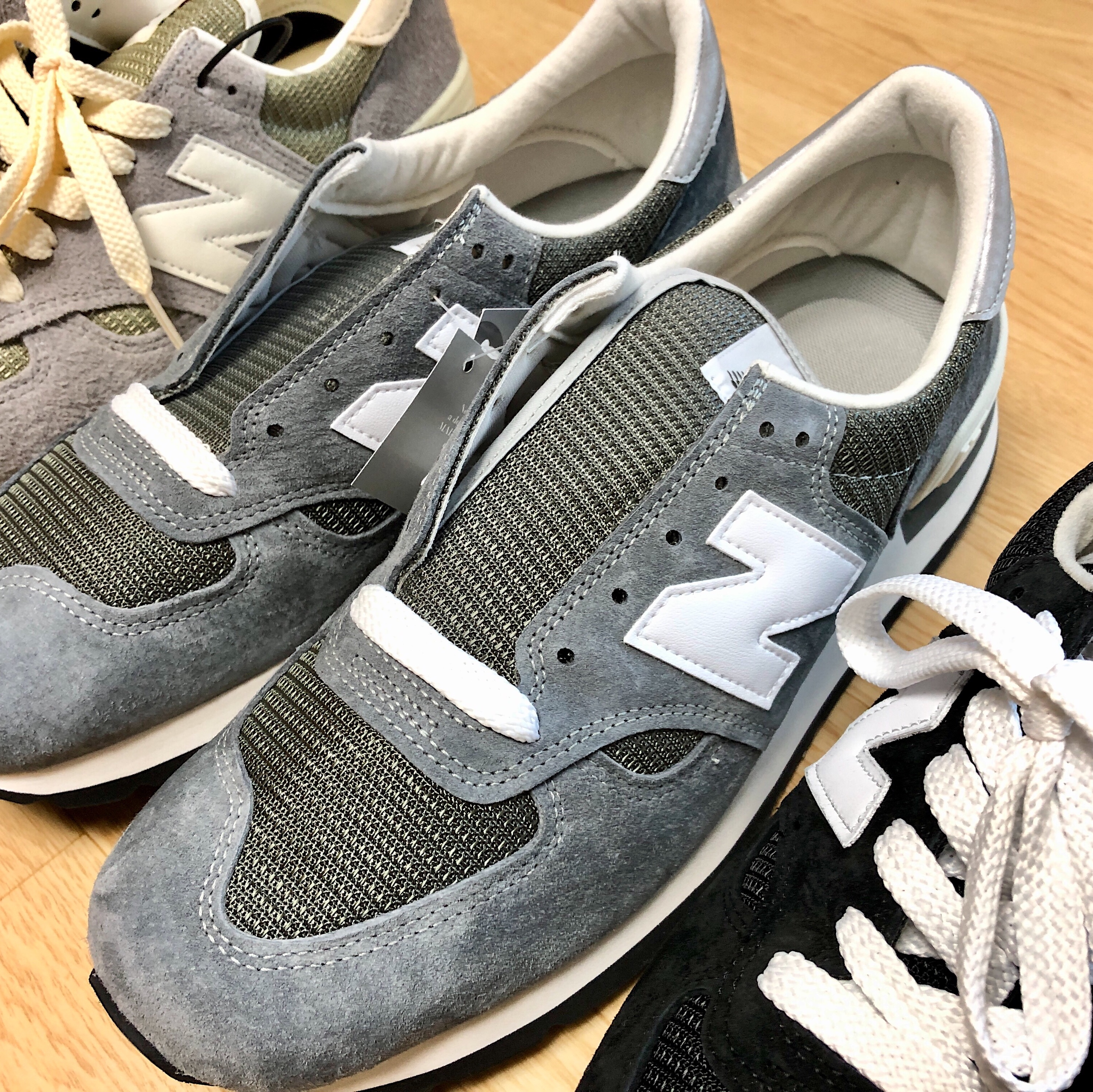 New Balance 990v1 Made in USA Grey White 착용 스타일