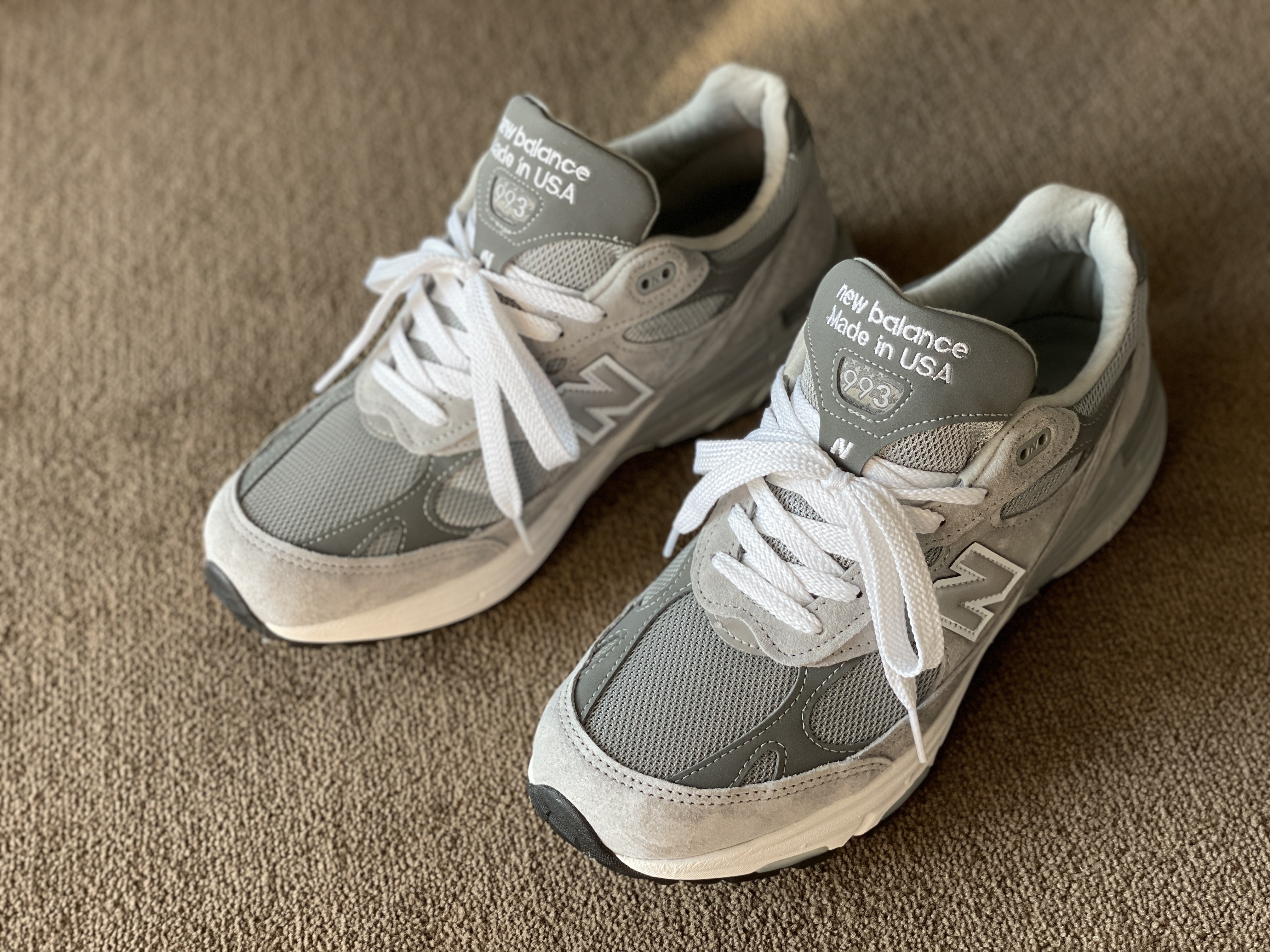 New Balance 993 Made in USA Grey - D Standard 착용 스타일