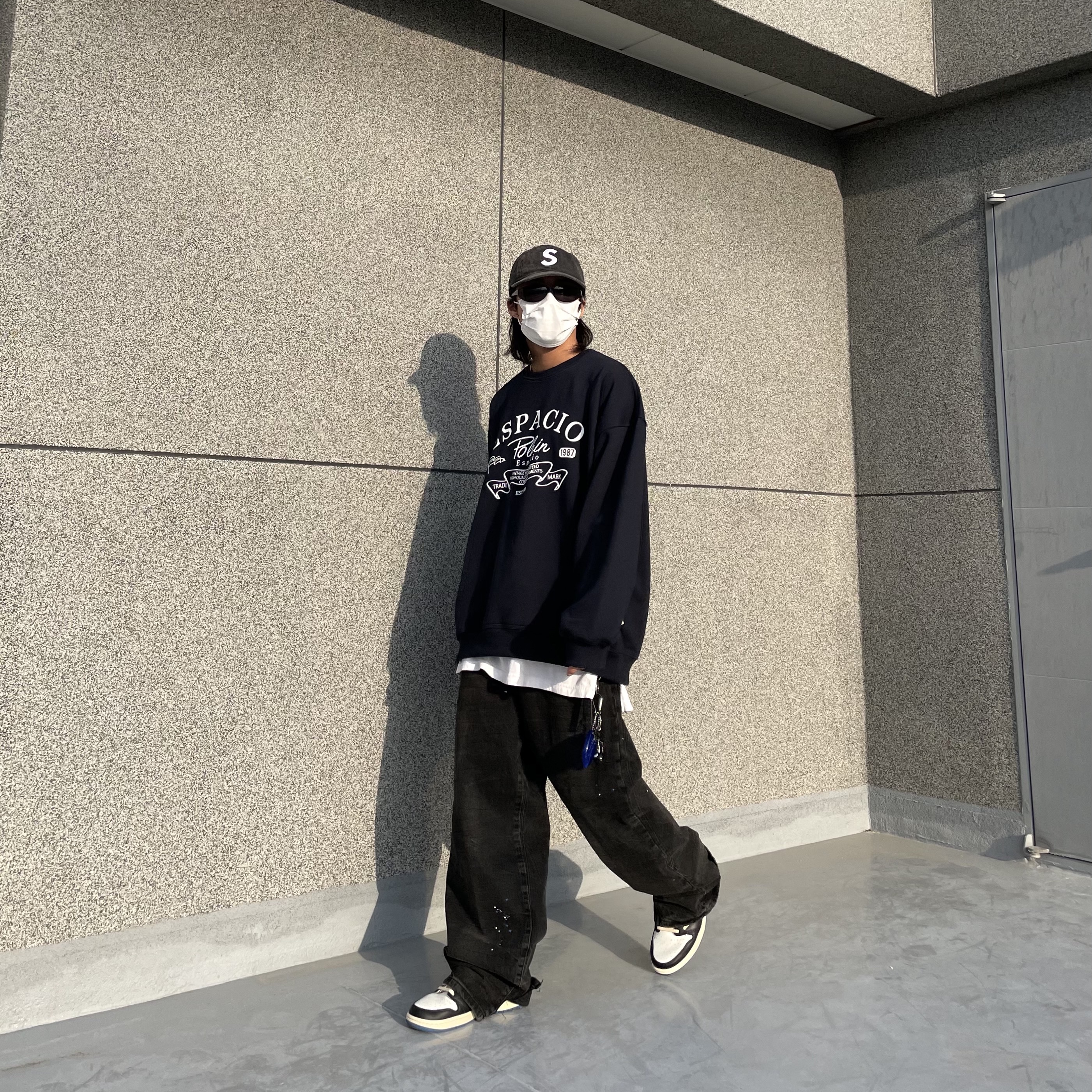 Jordan 1 x Travis Scott x Fragment Retro Low OG SP Military Blue, Supreme Pigment Print S Logo 6-Panel Black - 20SS 착용 스타일