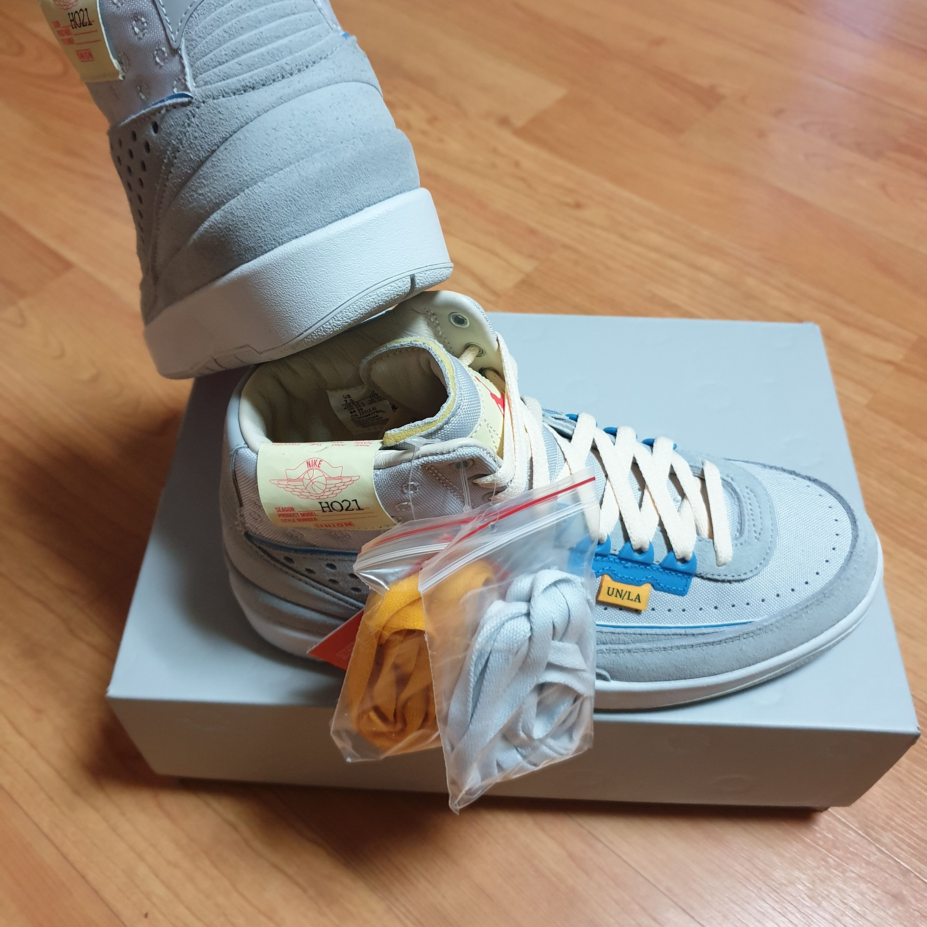 Jordan 2 x Union Retro SP Grey Fog 착용 스타일
