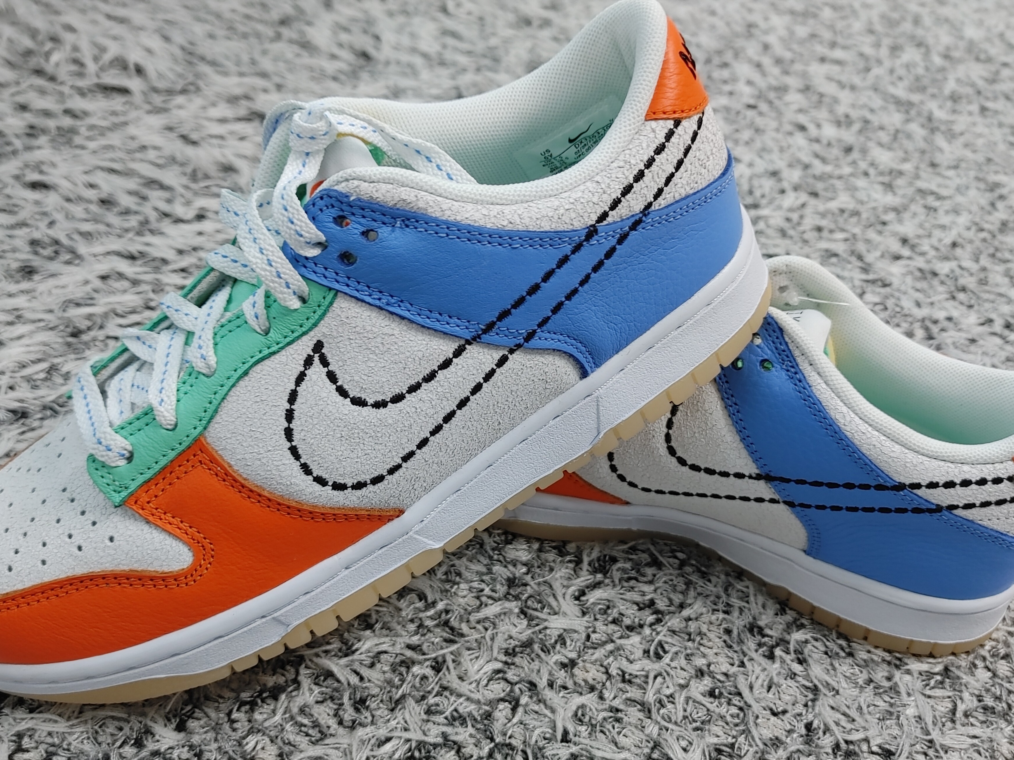 (GS) NIke Dunk Low White Safety Orange 착용 스타일