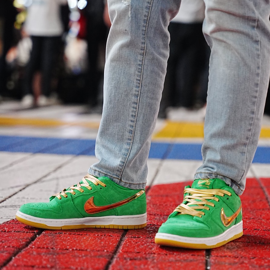 Nike SB Dunk Low Pro Shamrock 착용 스타일