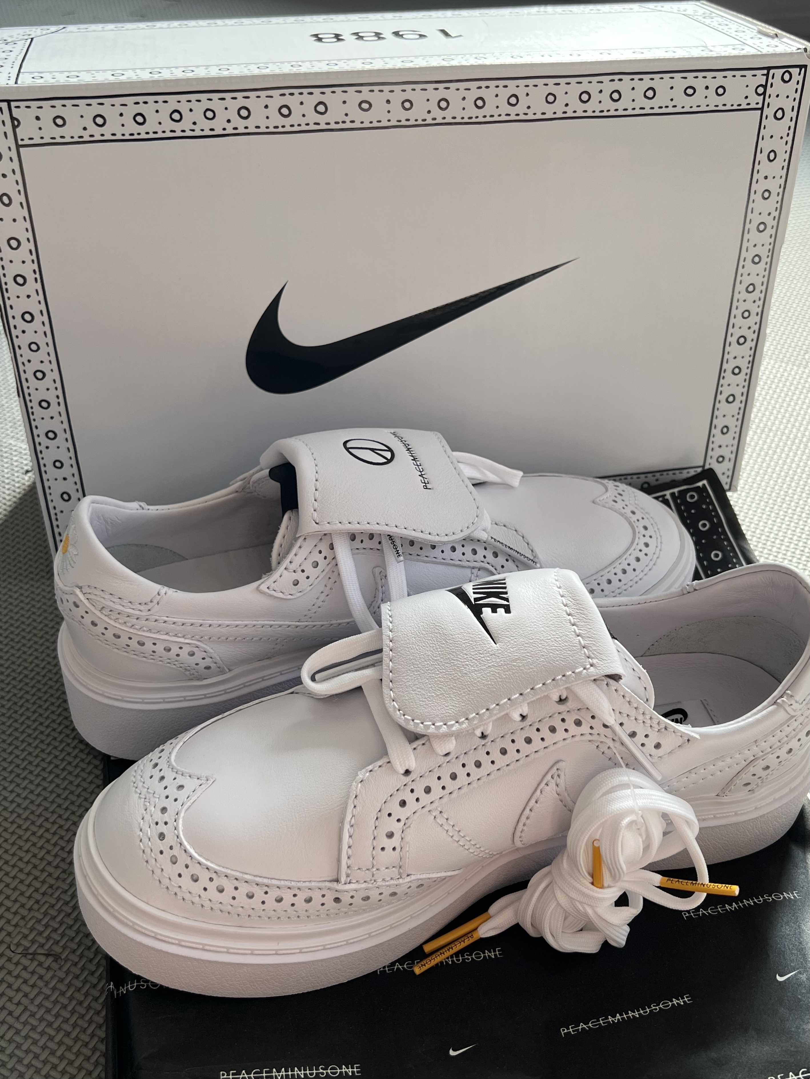Nike x Peaceminusone Kwondo1 White 착용 스타일