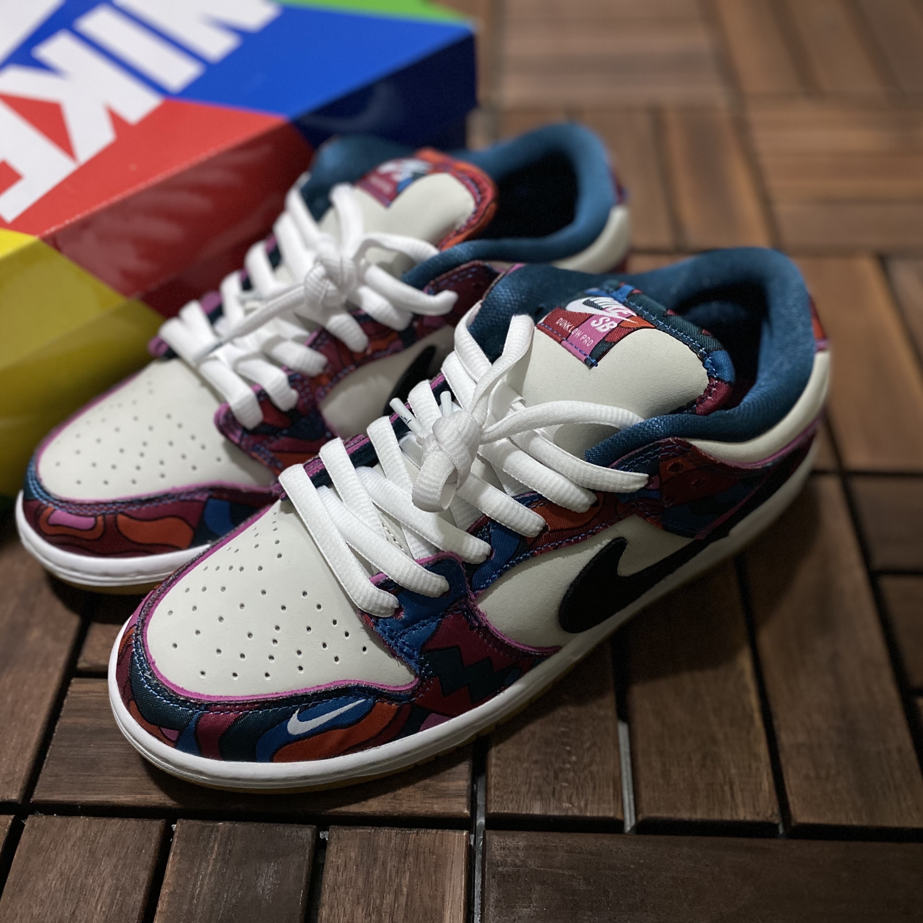 Nike x Parra SB Dunk Low Pro Abstract Art 착용 스타일