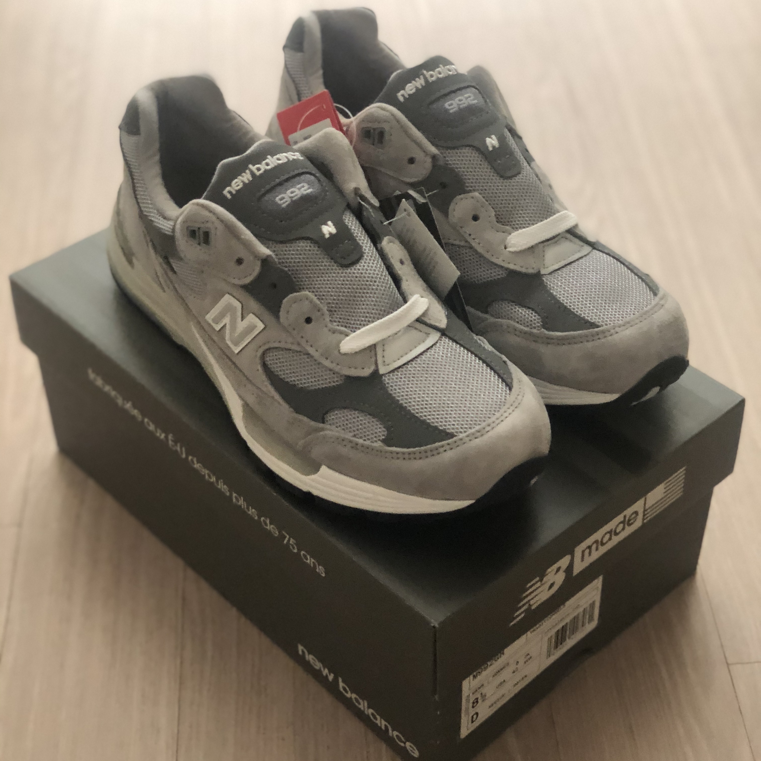 New Balance 992 Made in USA Grey - D Standard 착용 스타일