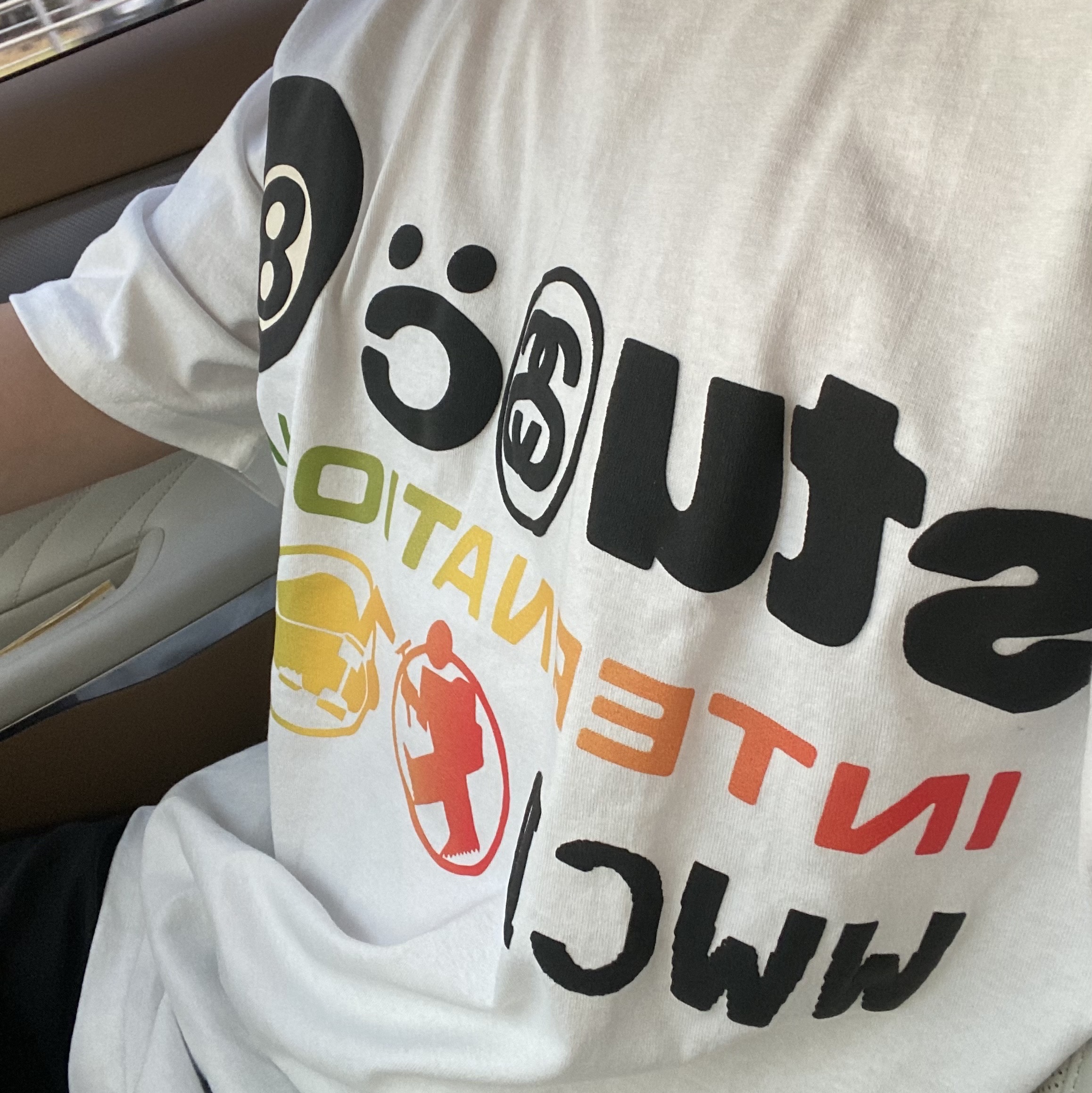 Stussy x Cactus Plant Flea Market International T-Shirt White 착용 스타일