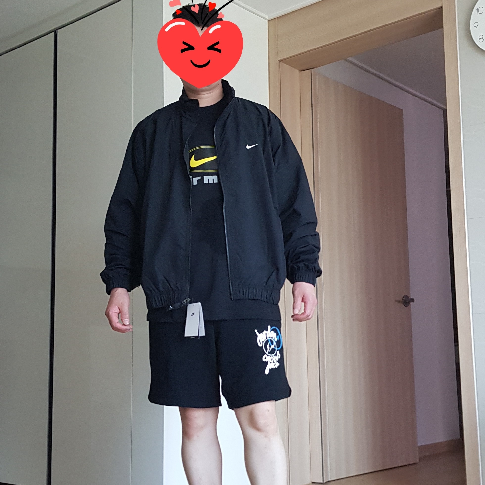 Nike NRG Solo Swoosh Woven Track Jacket Black - Asia 착용 스타일