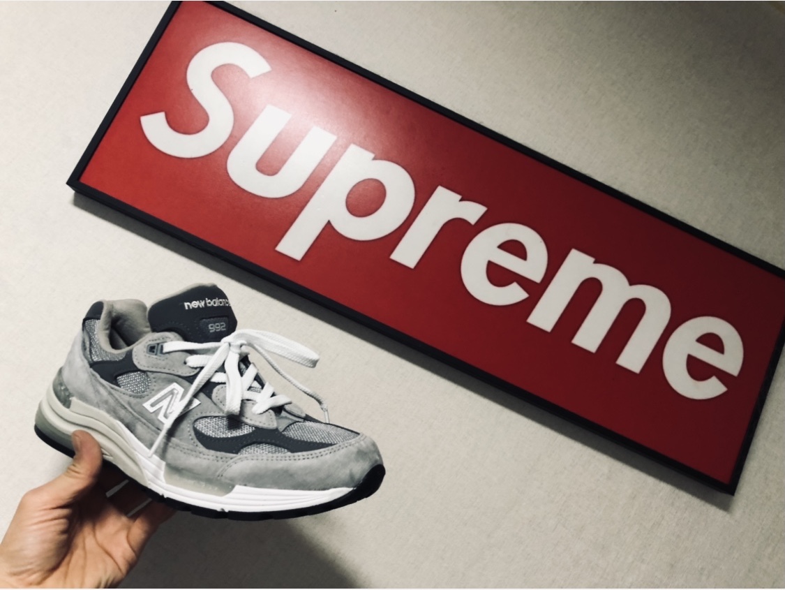 New Balance 992 Made in USA Grey - D Standard 착용 스타일