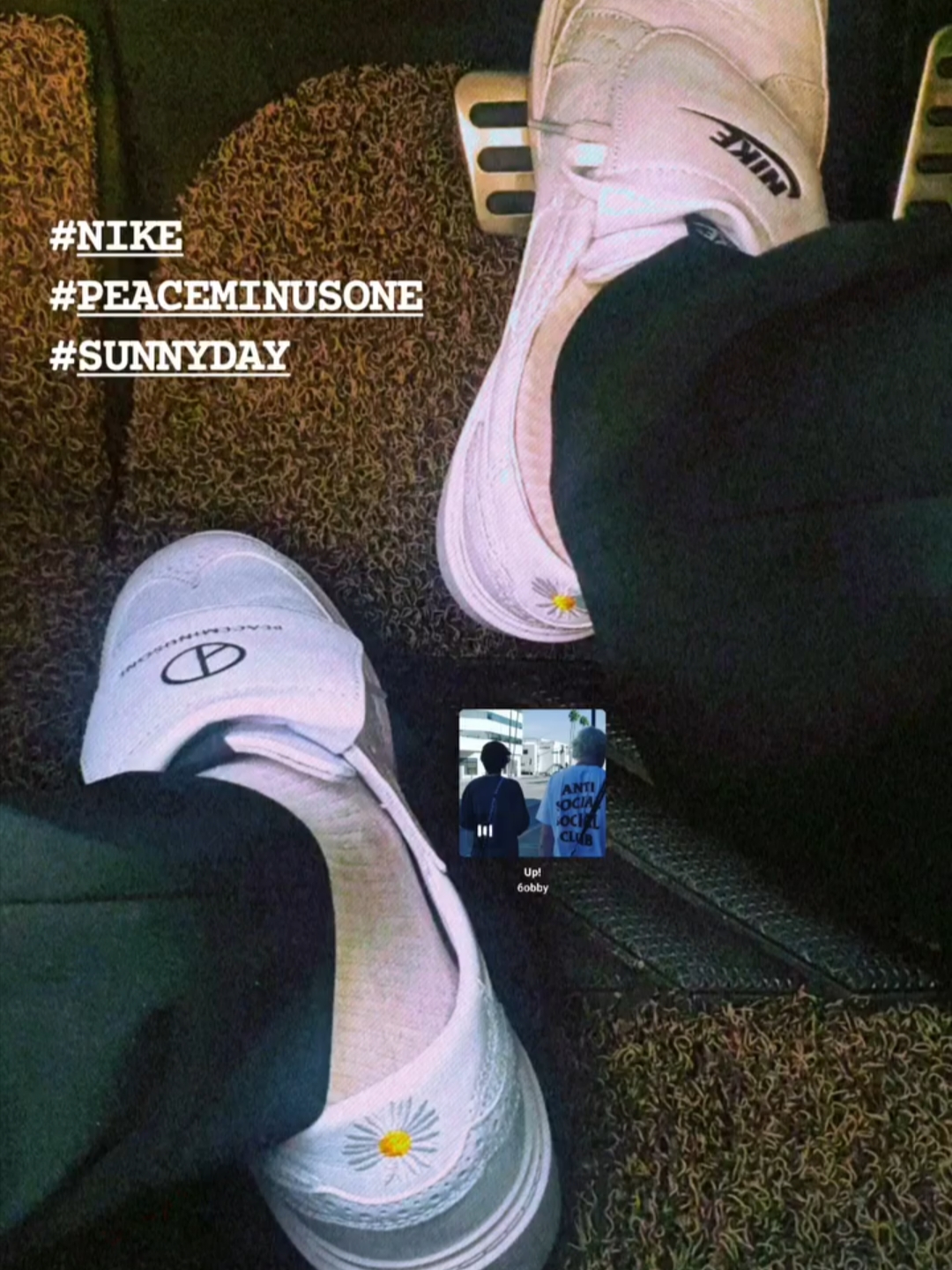 Nike x Peaceminusone Kwondo1 White 착용 스타일