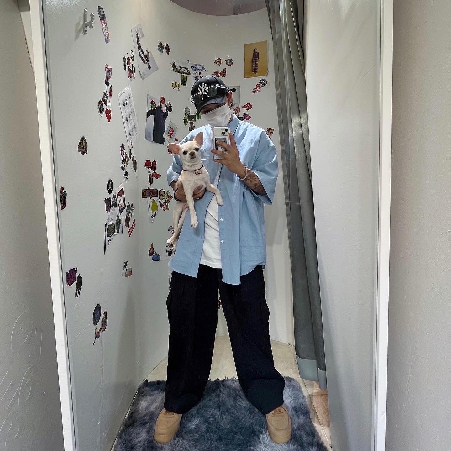 Nike Air Force 1 '07 WB Flax, Apple Watch Nike Series 7 41mm GPS Midnight Aluminum Case with Nike Sport Band Anthracite Black (Korean Ver.) 착용 스타일 - 1