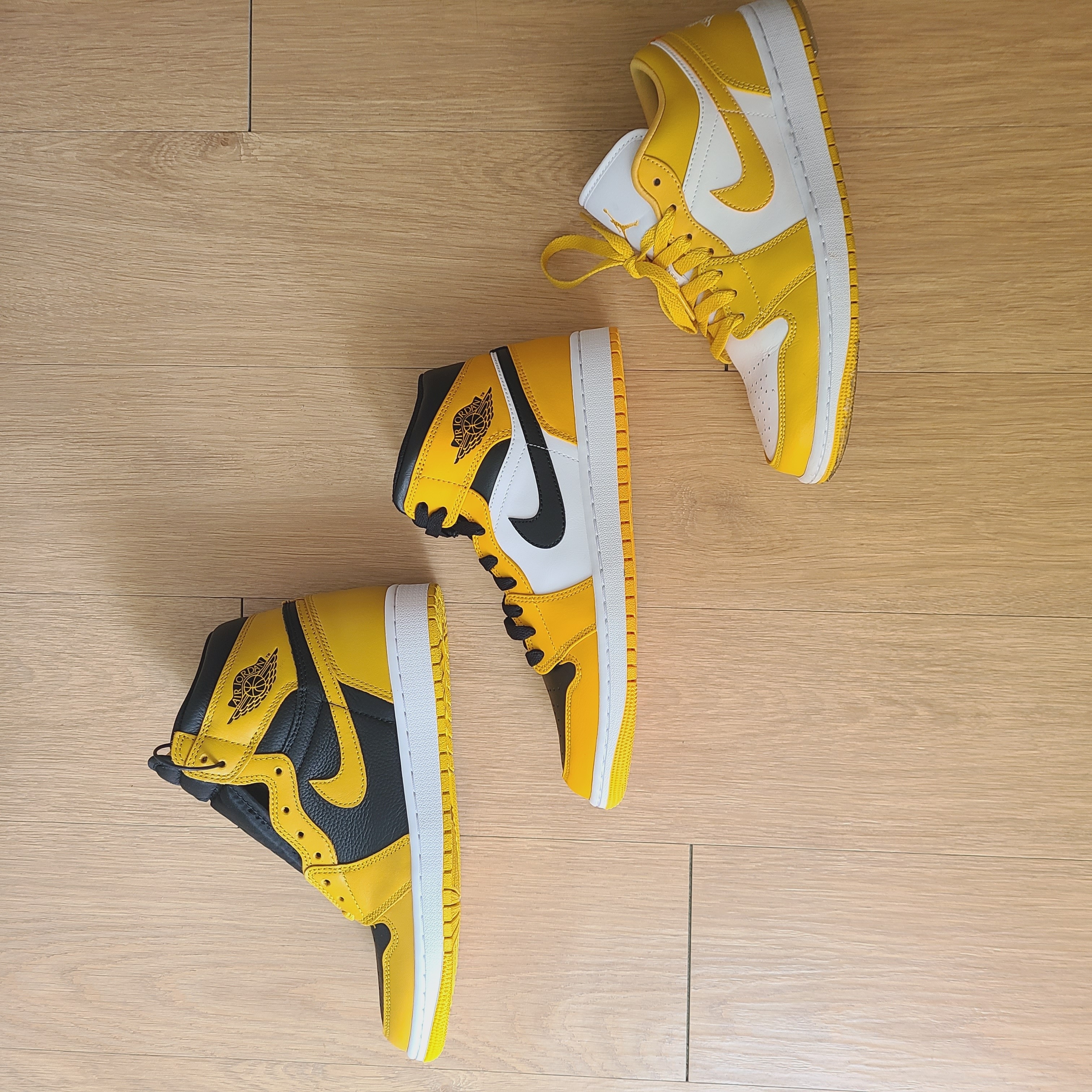 Jordan 1 Mid Taxi, Jordan 1 Retro High OG Pollen 착용 스타일 - 2
