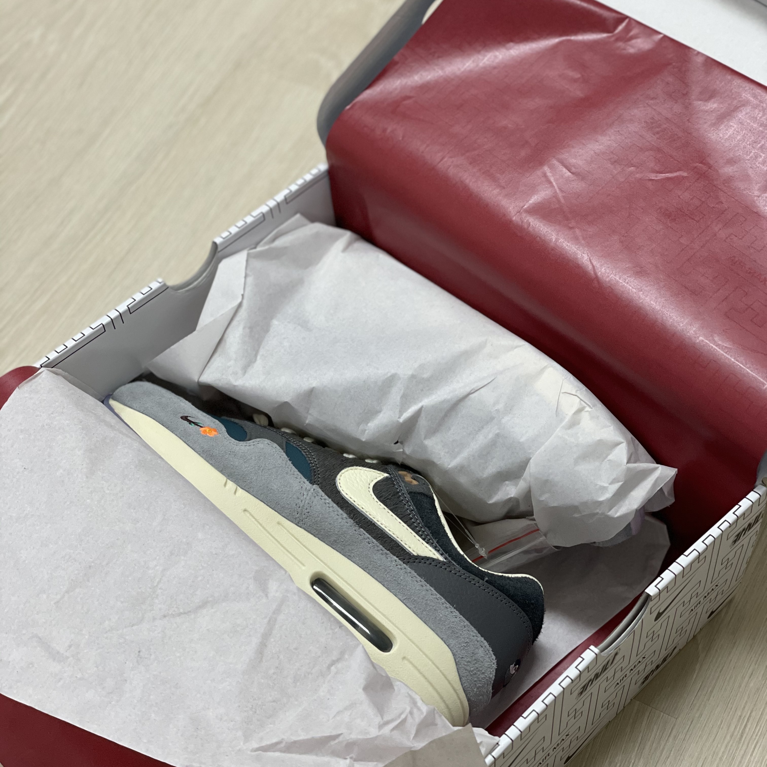 Nike x Kasina Air Max 1 SP Won-Ang Particle Grey 착용 스타일 - 3