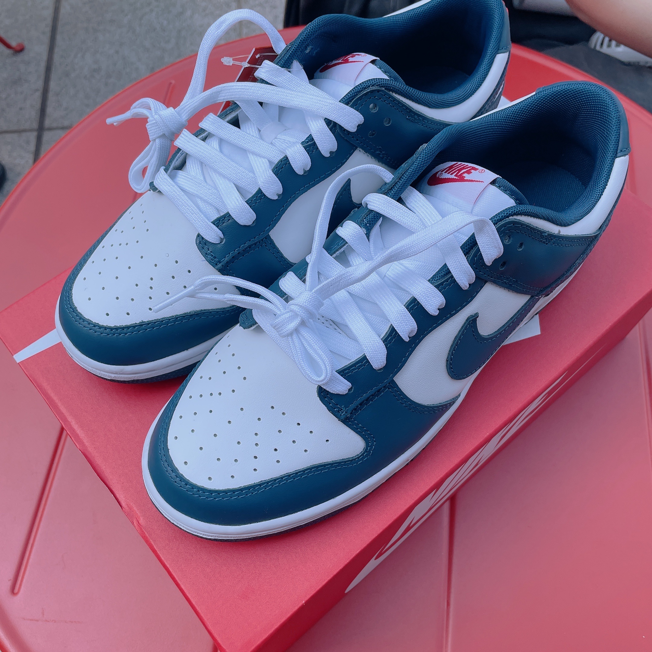 Nike Dunk Low Retro Valerian Blue 착용 스타일 - 1