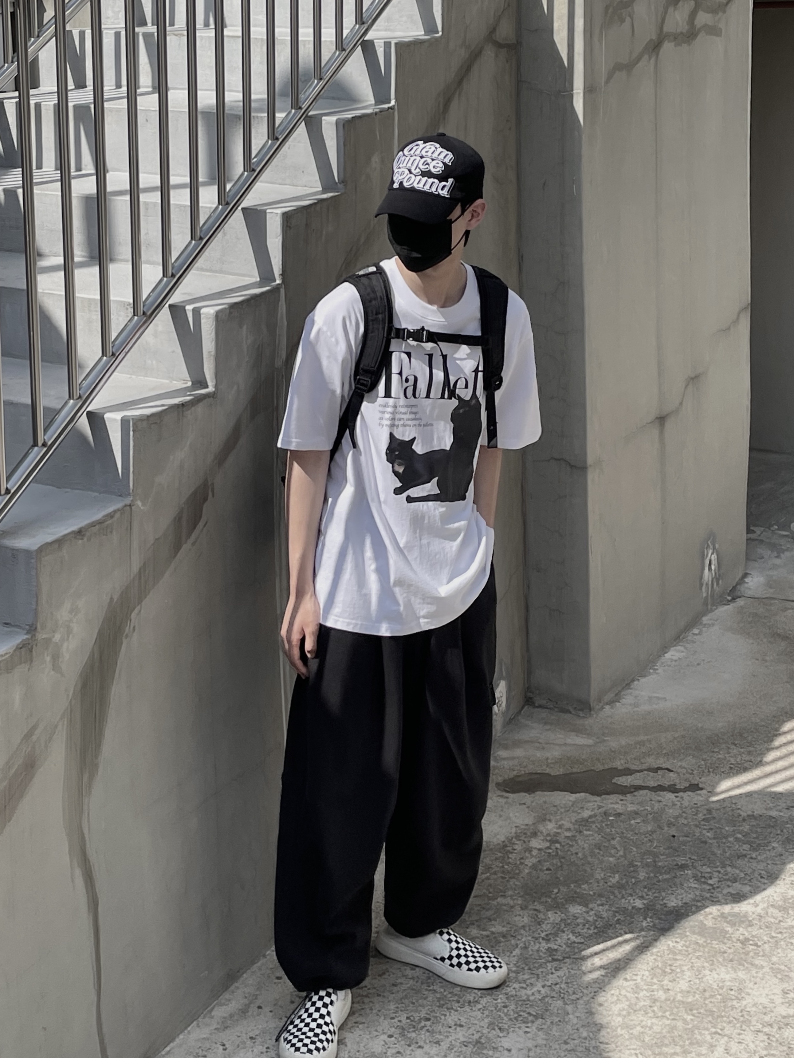 Vans Checkerboard Comfycush One Marshmallow 착용 스타일 - 1