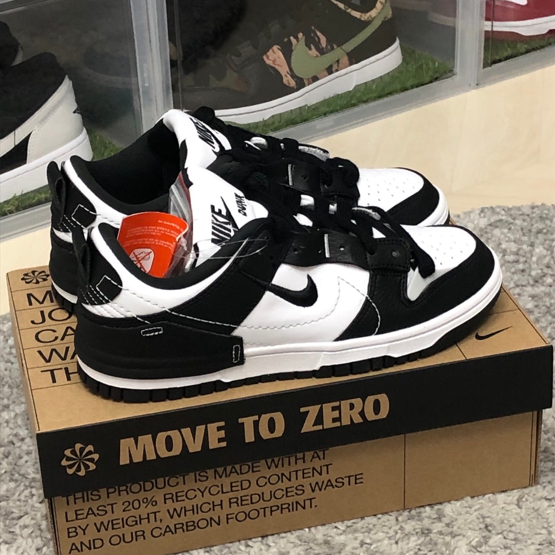 (W) Nike Dunk Low Disrupt 2 Black White 착용 스타일 - 1