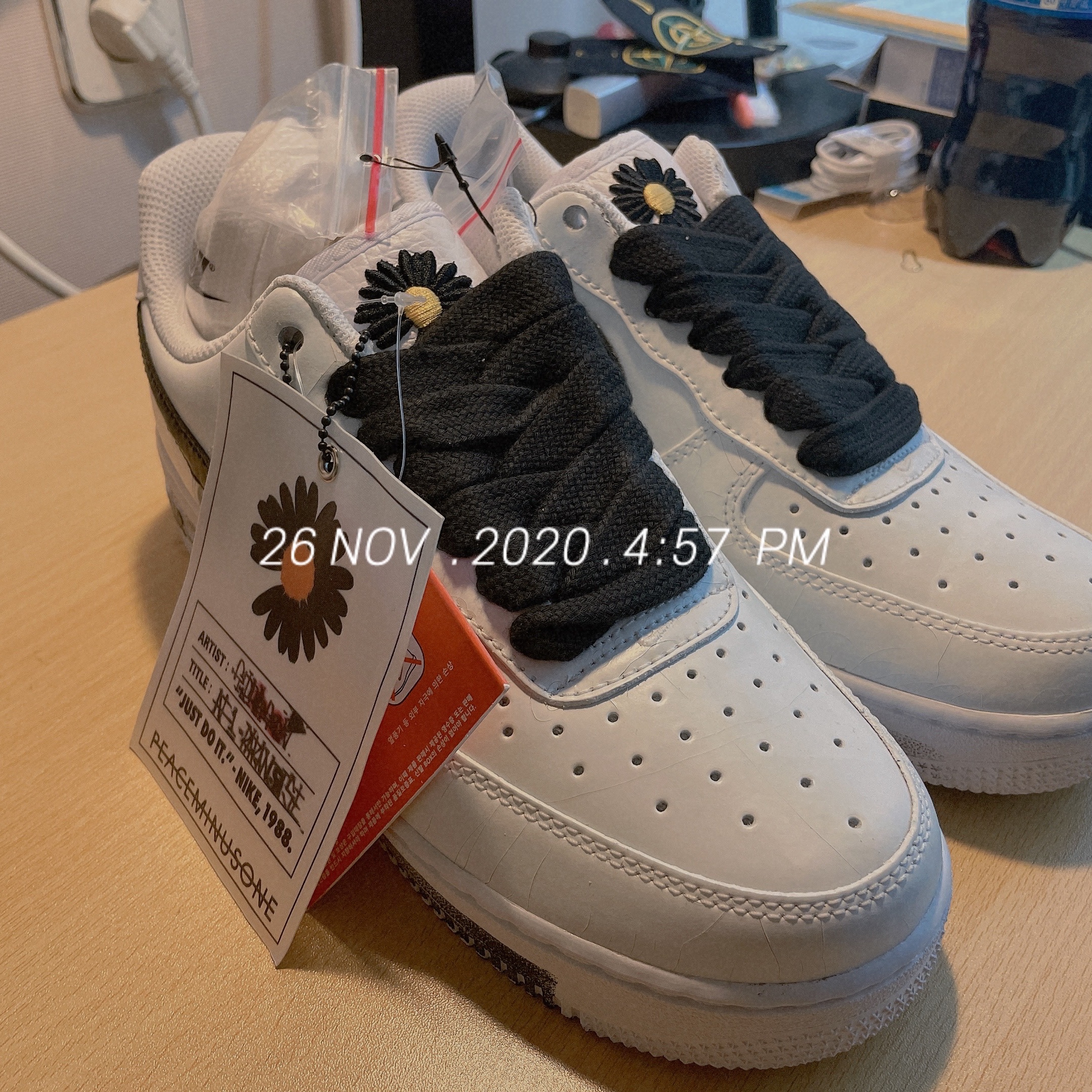 Nike x Peaceminusone Air Force 1 Low Para-Noise 2.0 착용 스타일 - 5