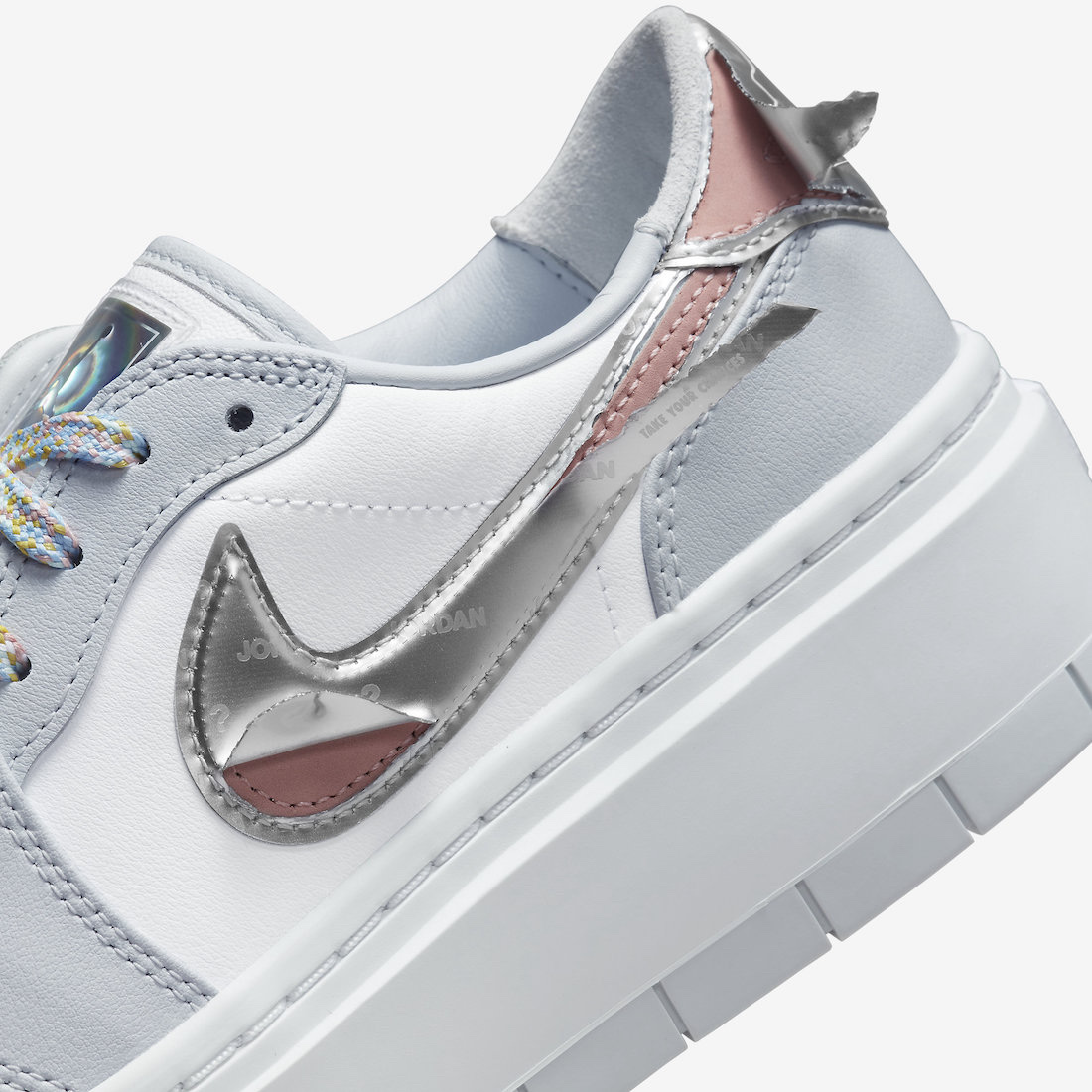 (W) Jordan 1 Elevate Low White and Wolf Grey, (W) Jordan 1 Low White Wolf Grey 착용 스타일 - 5