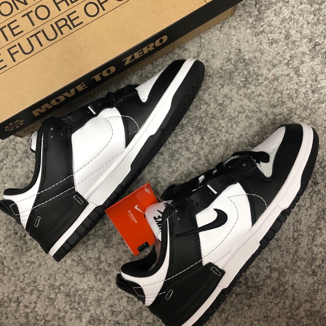 (W) Nike Dunk Low Disrupt 2 Black White 착용 스타일 - 2